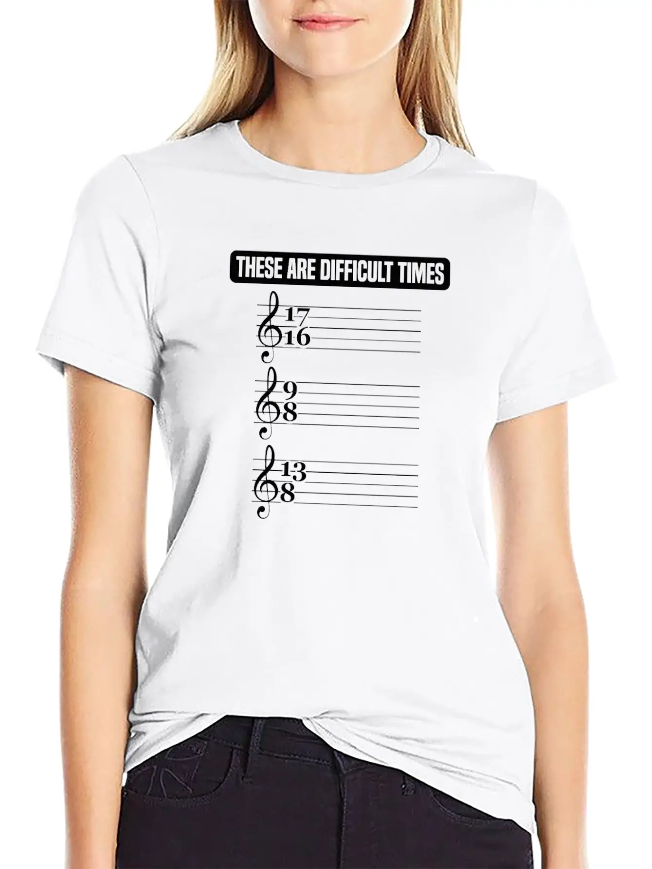These Are Difficult Times Music Lover Musician Stylish Everyday T-Shirt – Unisex Basic Cotton Tee