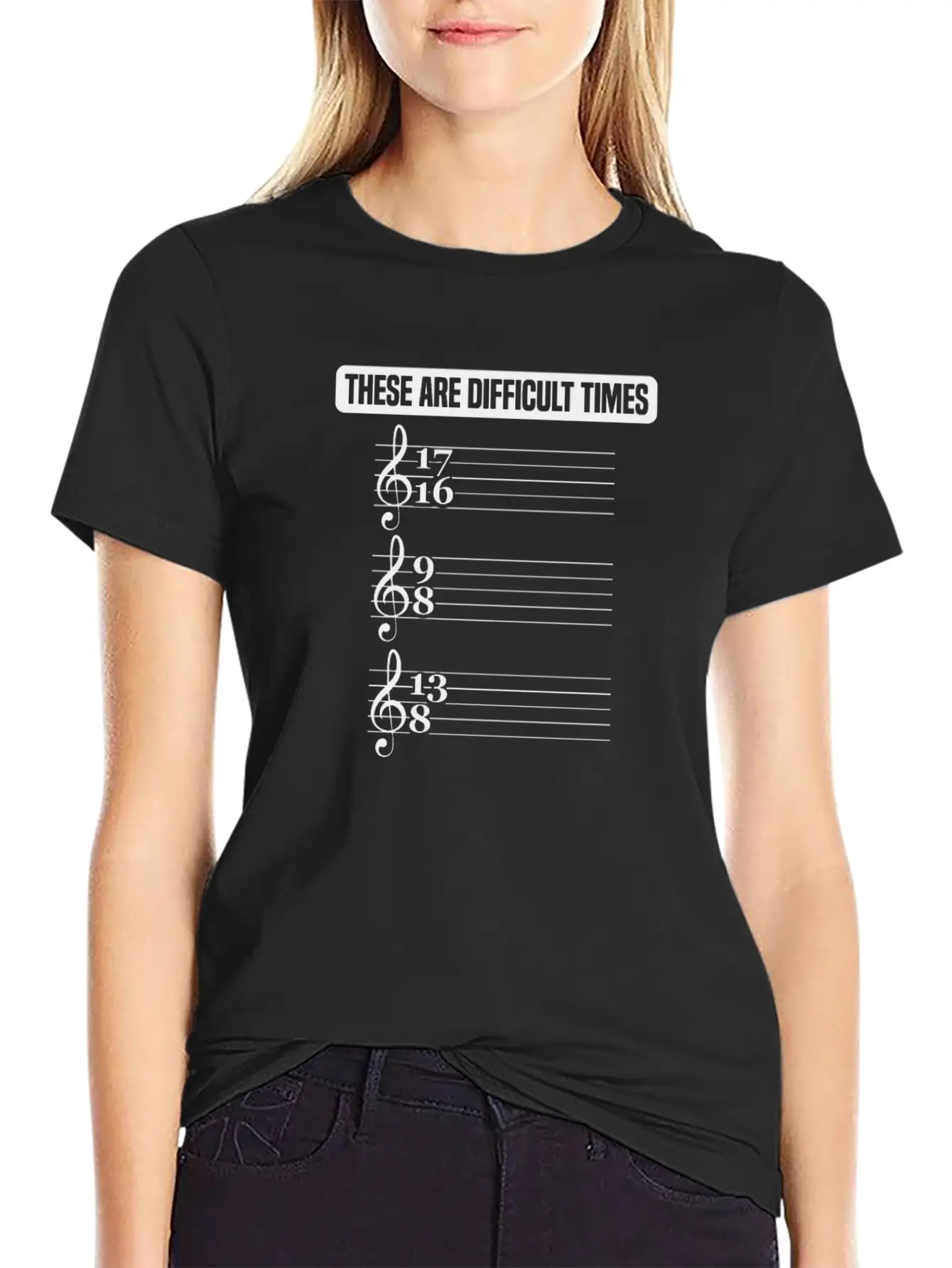 These Are Difficult Times Music Lover Musician Stylish Everyday T-Shirt – Unisex Basic Cotton Tee
