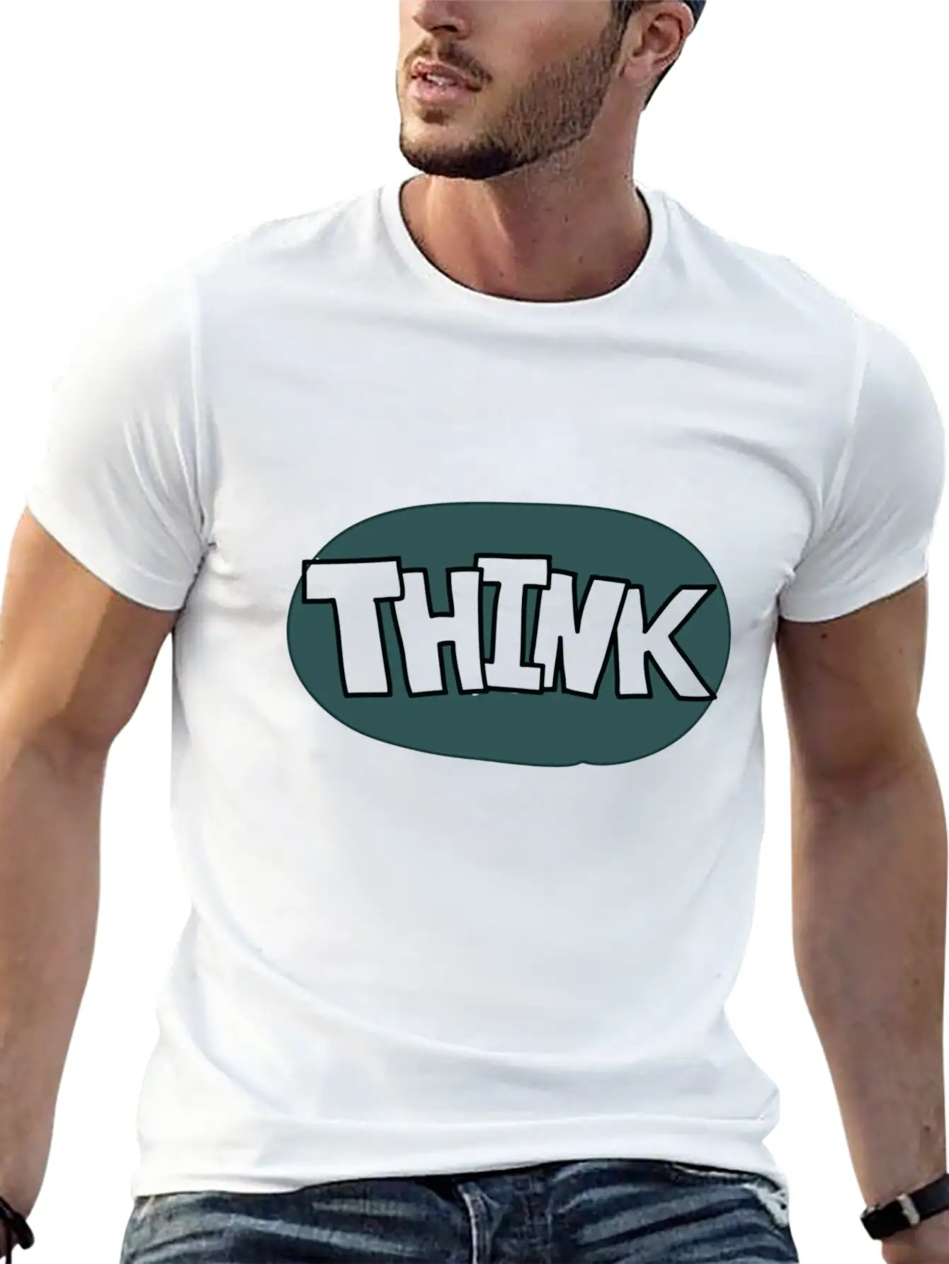 Think Bubble Style Comfortable Minimalist Graphic Tee – Summer Style Essential