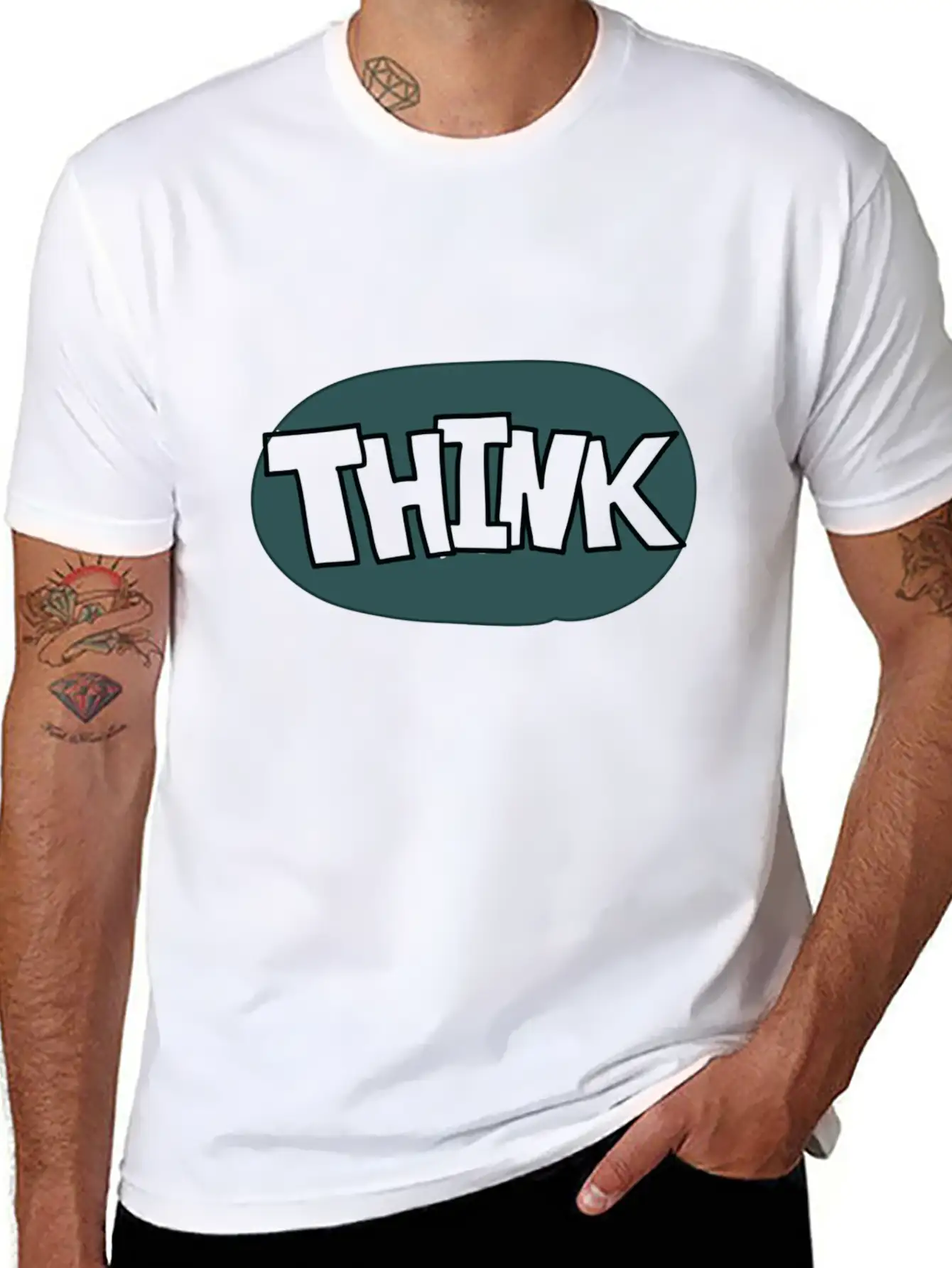 Think Bubble Style Comfortable Minimalist Graphic Tee – Summer Style Essential