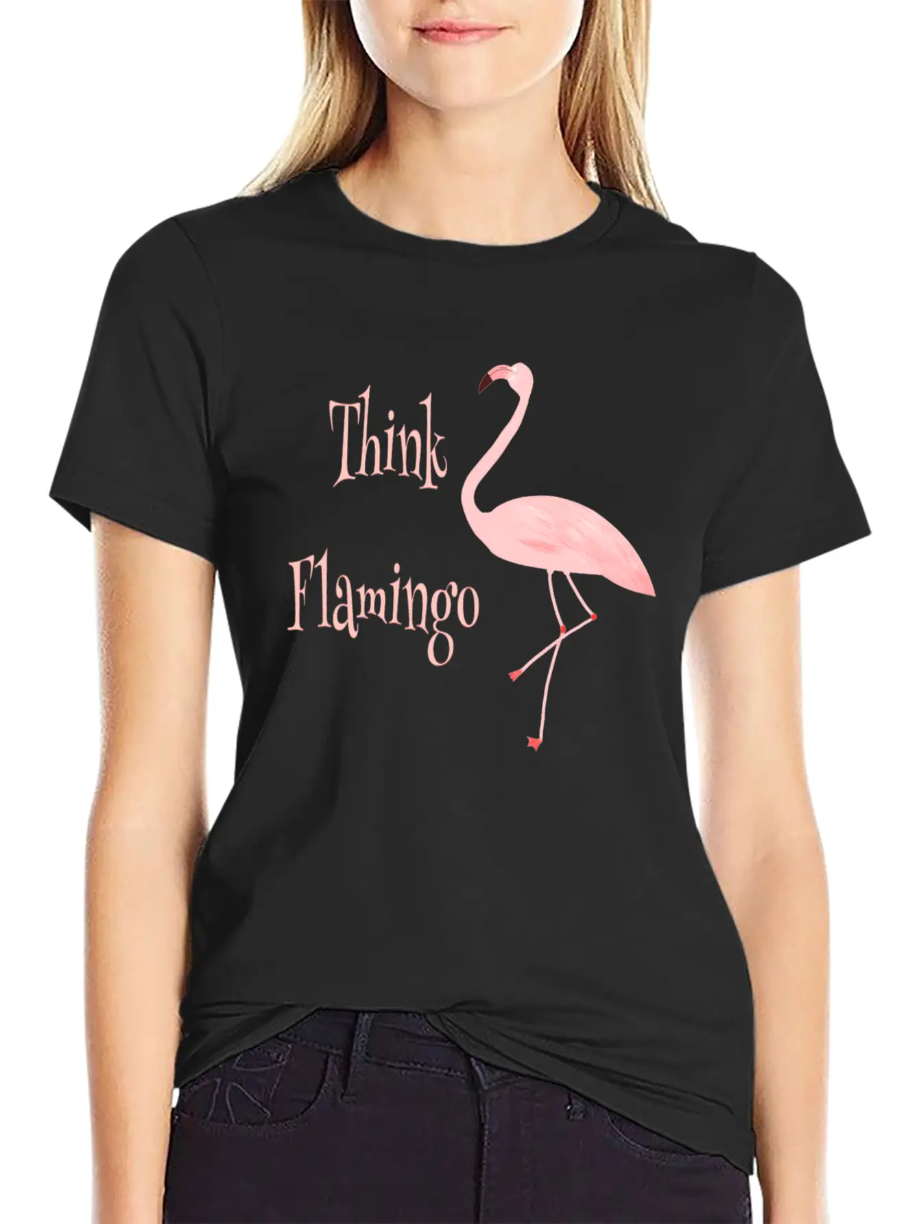 Think Flamingo Timeless Short Sleeve Tee – Comfy And Minimalist Design