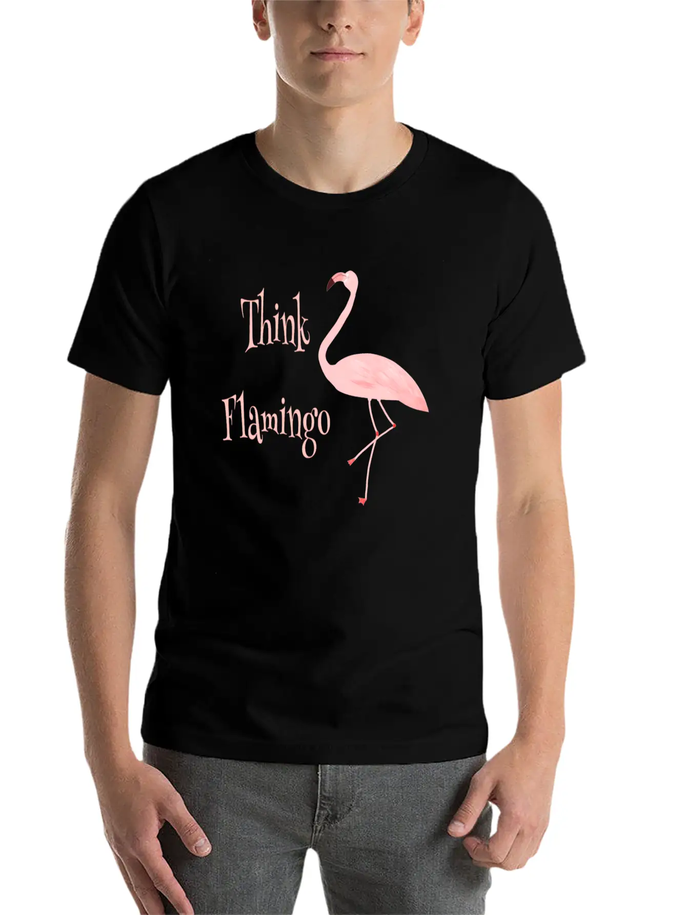 Think Flamingo Timeless Short Sleeve Tee – Comfy And Minimalist Design