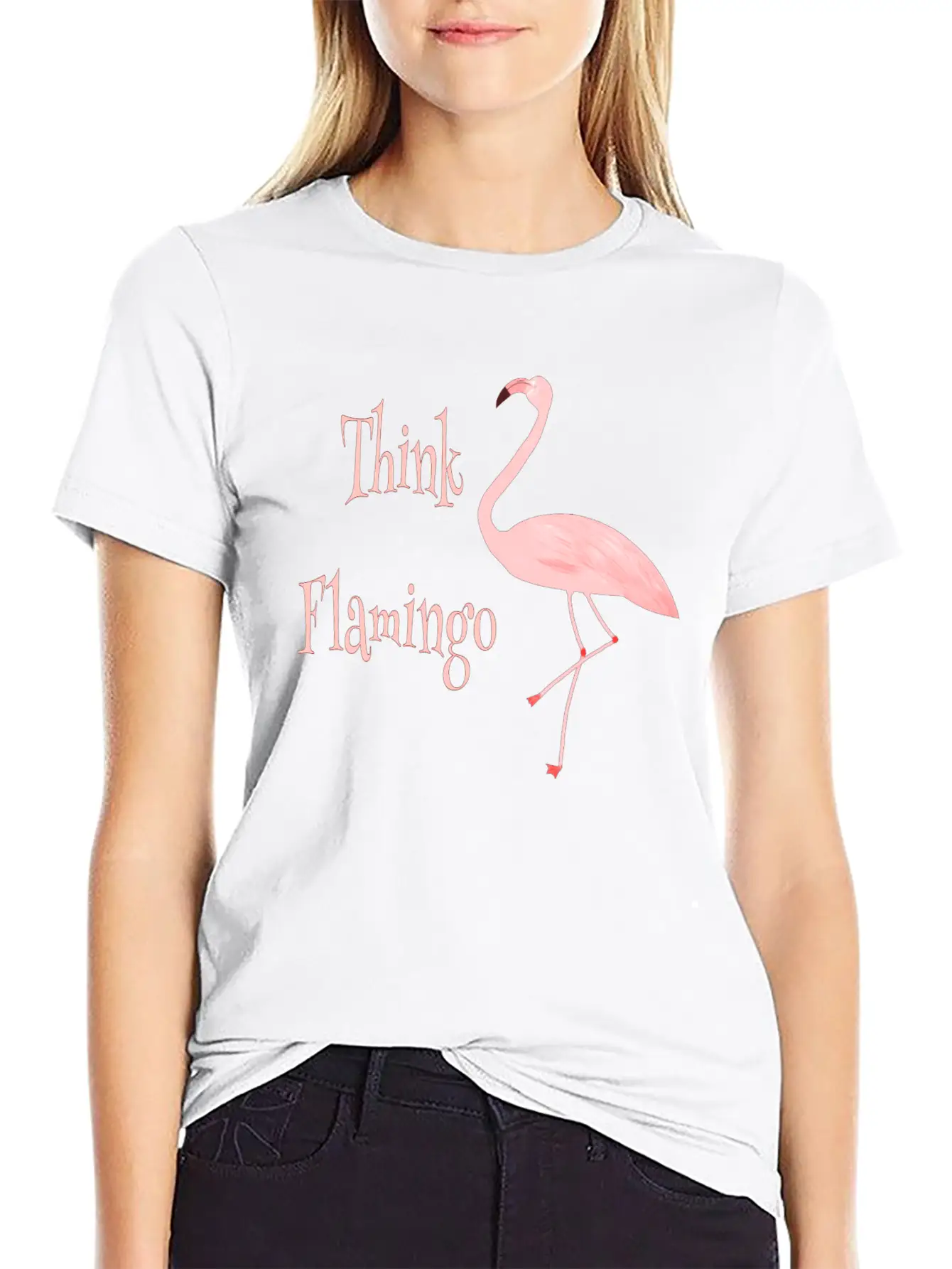 Think Flamingo Timeless Short Sleeve Tee – Comfy And Minimalist Design