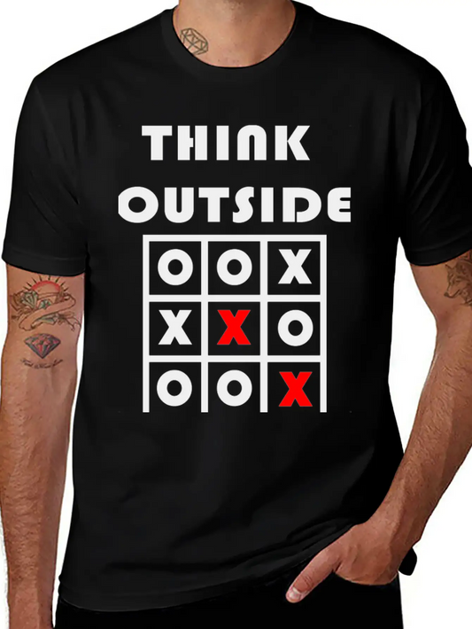 Think Outside The Box Tic Tac Toe Geschenk Stylish Everyday T-Shirt – Unisex Basic Cotton Tee