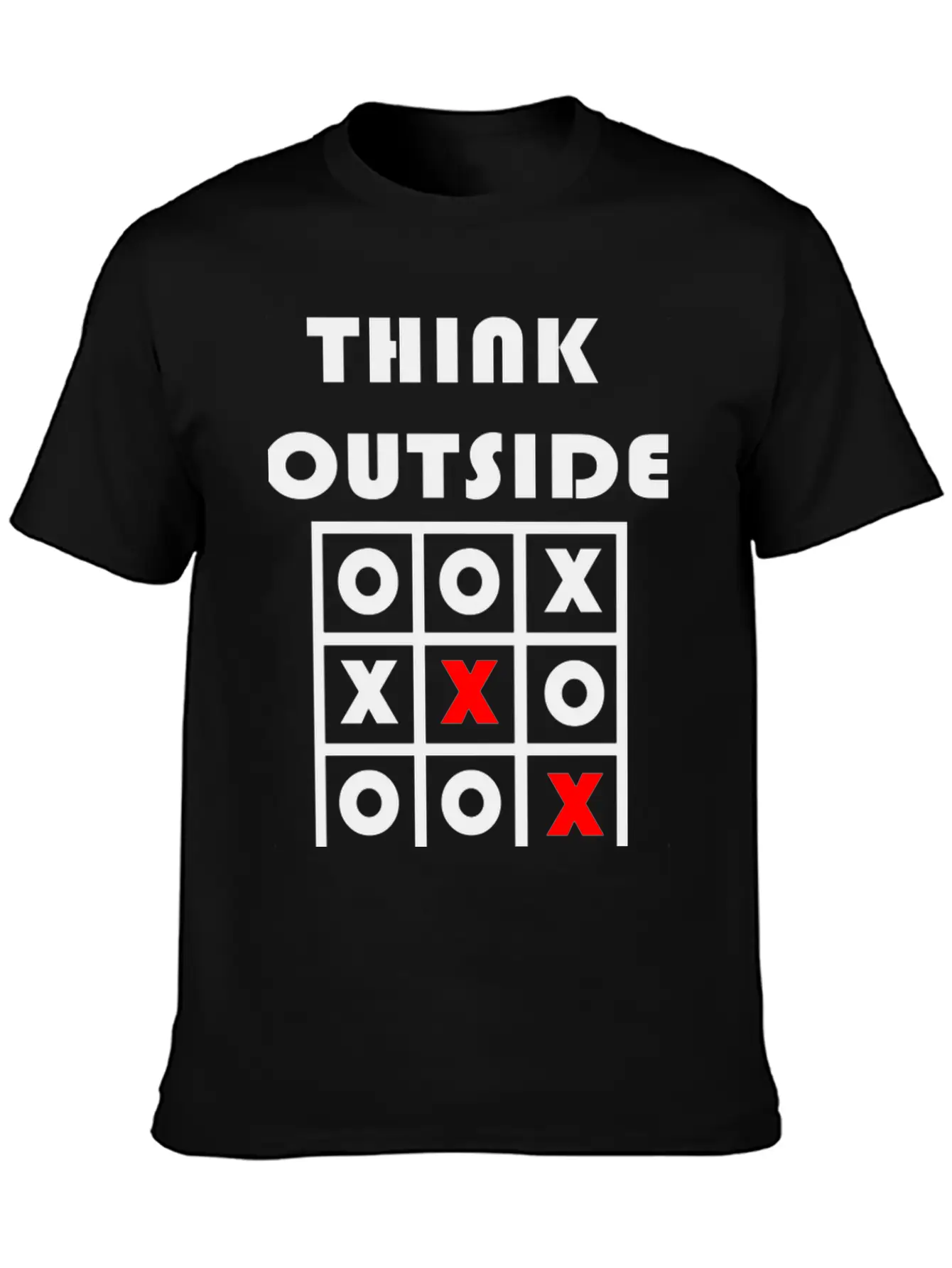 Think Outside The Box Tic Tac Toe Geschenk Stylish Everyday T-Shirt – Unisex Basic Cotton Tee