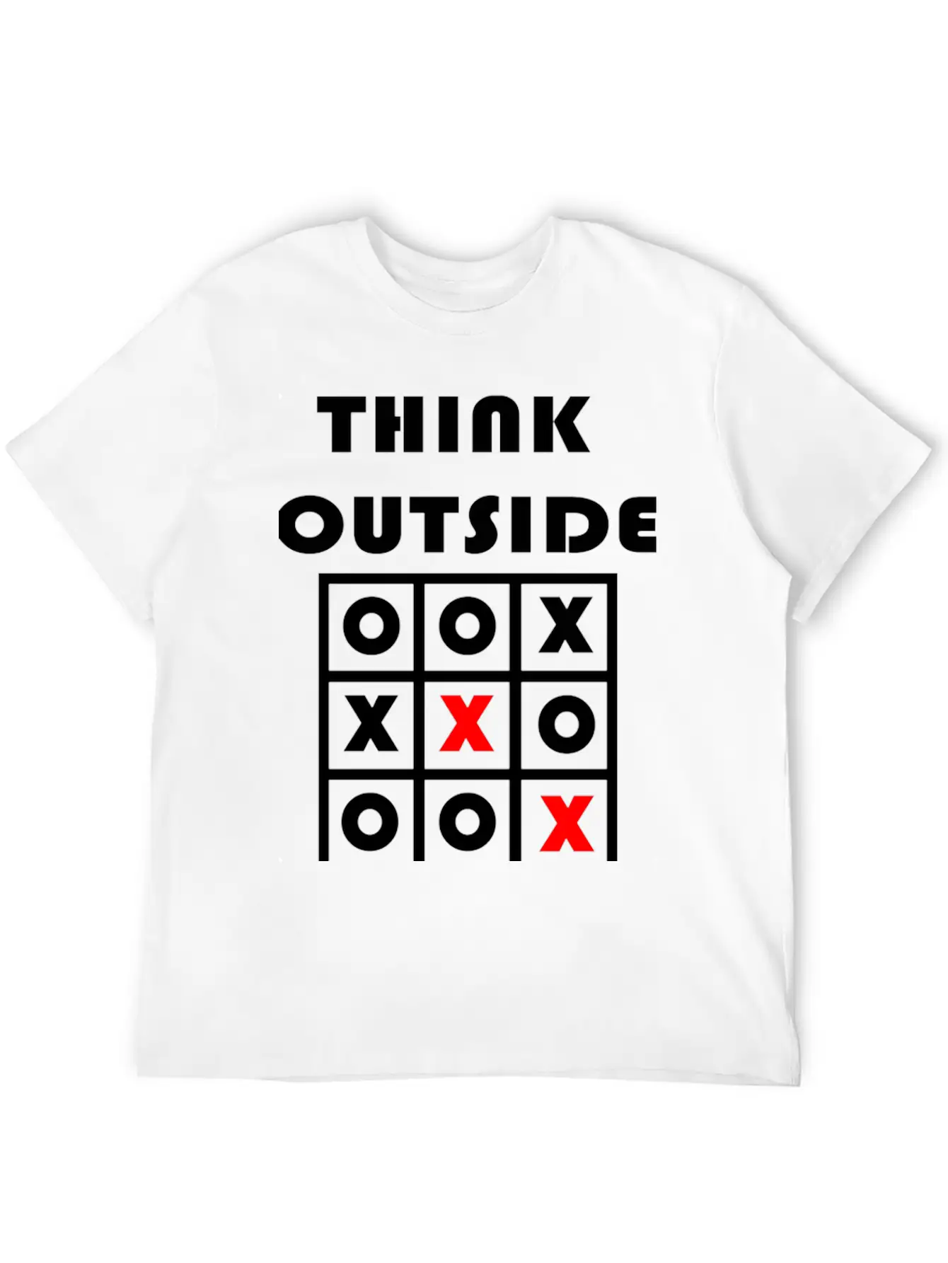 Think Outside The Box Tic Tac Toe Geschenk Stylish Everyday T-Shirt – Unisex Basic Cotton Tee