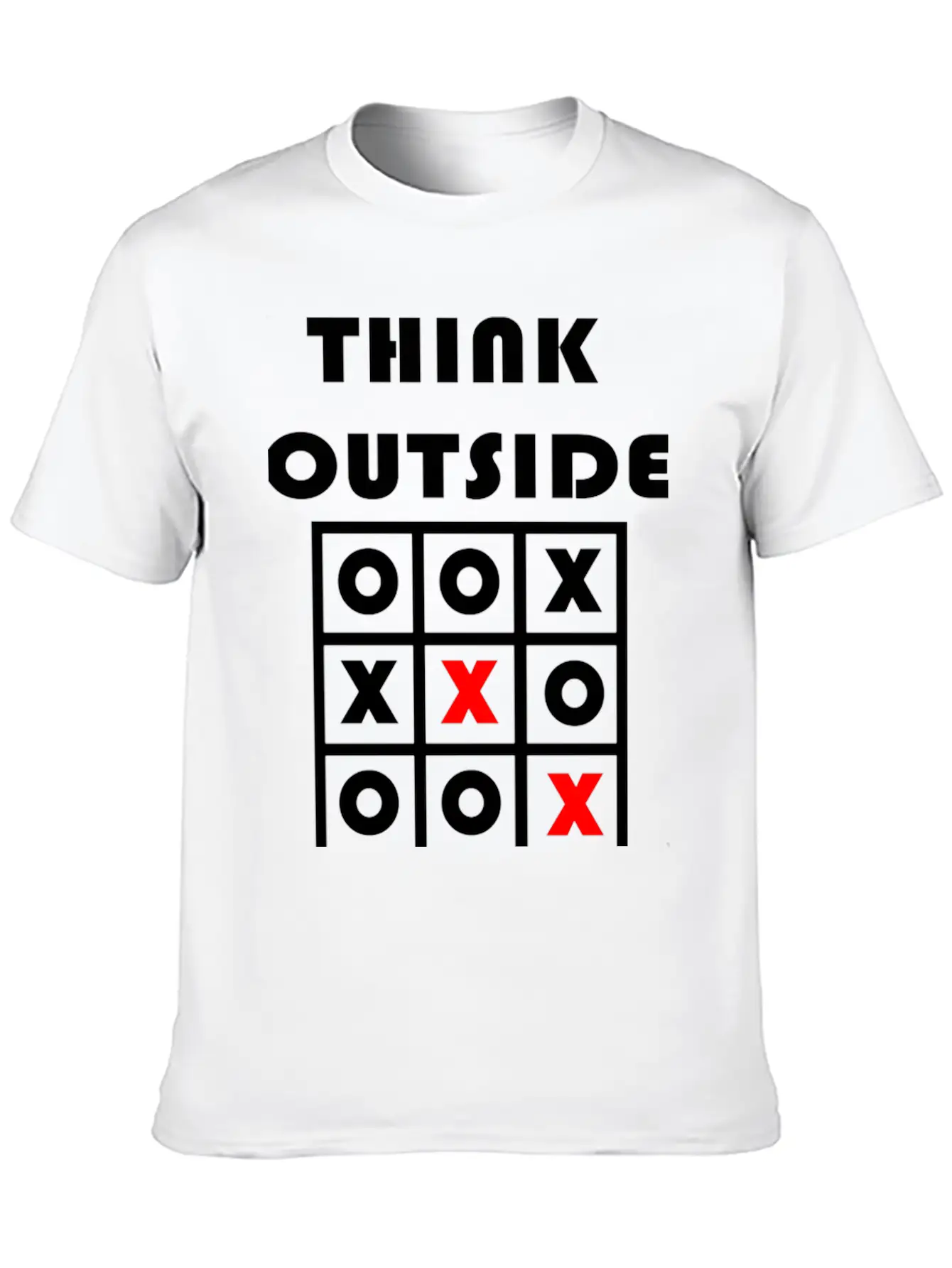 Think Outside The Box Tic Tac Toe Geschenk Stylish Everyday T-Shirt – Unisex Basic Cotton Tee