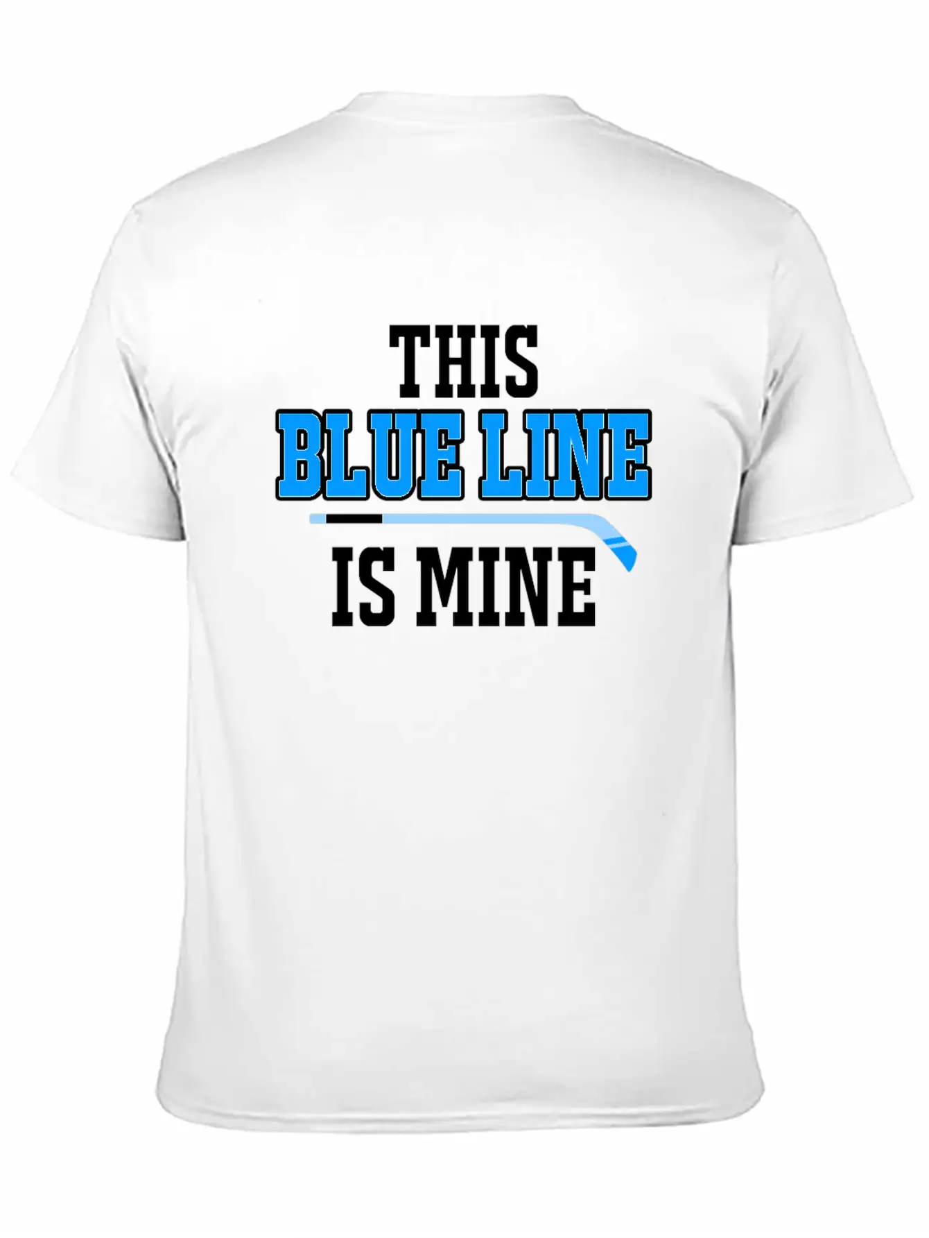 This Blue Line Is Mine Thin Ice Hockey T-Shirt Stylish Everyday T-Shirt – Unisex Basic Cotton Tee