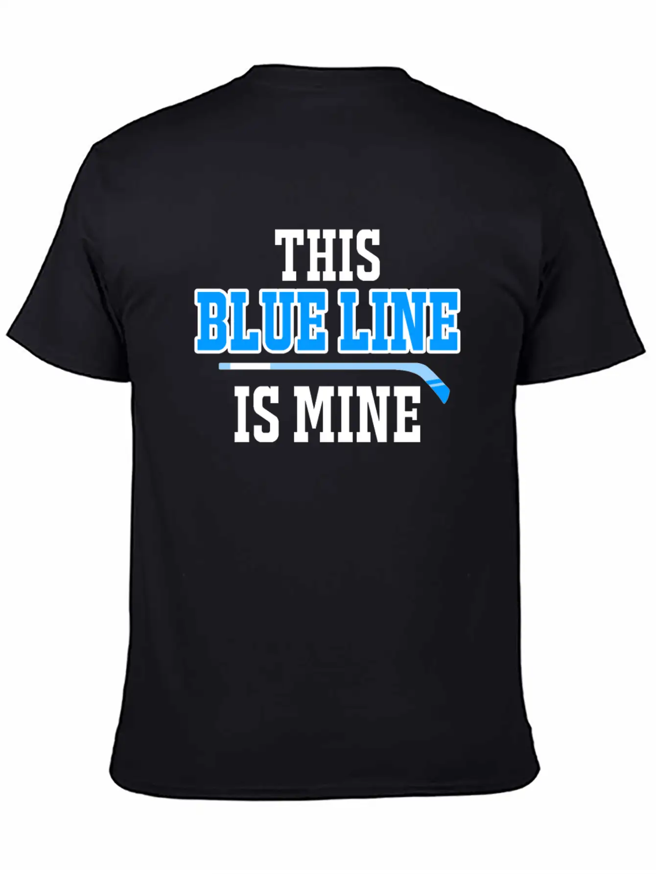 This Blue Line Is Mine Thin Ice Hockey T-Shirt Stylish Everyday T-Shirt – Unisex Basic Cotton Tee