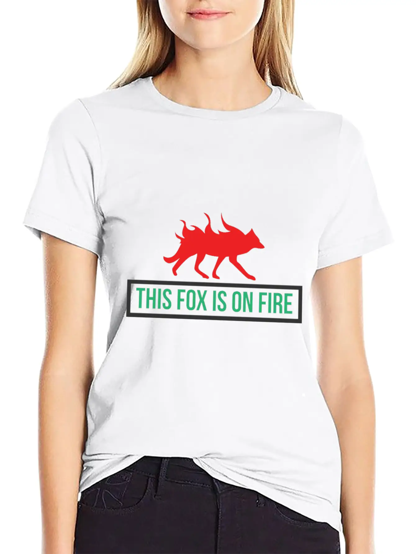This Fox Is On Fire - Fox Comfortable Minimalist Graphic Tee – Summer Style Essential