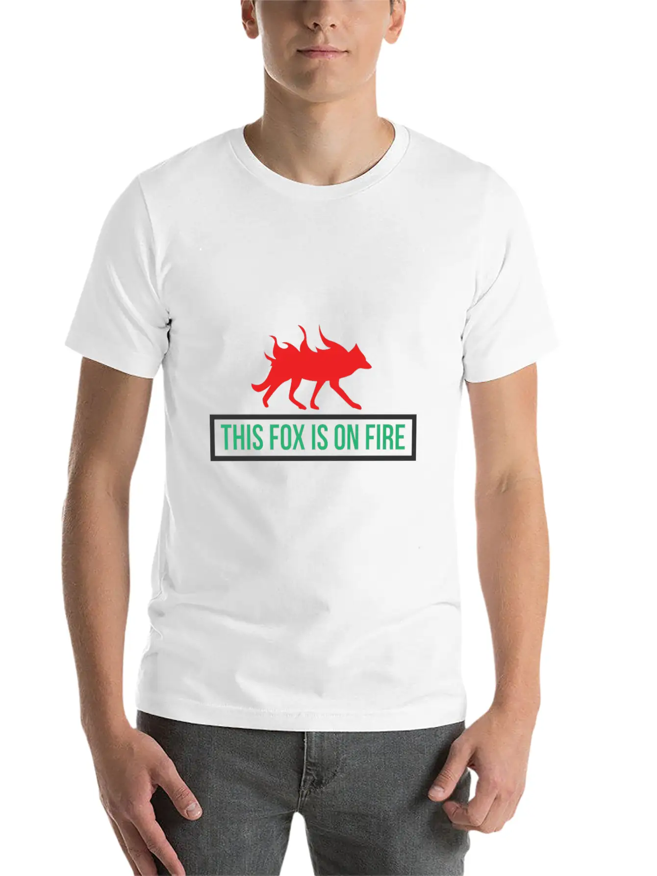 This Fox Is On Fire - Fox Comfortable Minimalist Graphic Tee – Summer Style Essential