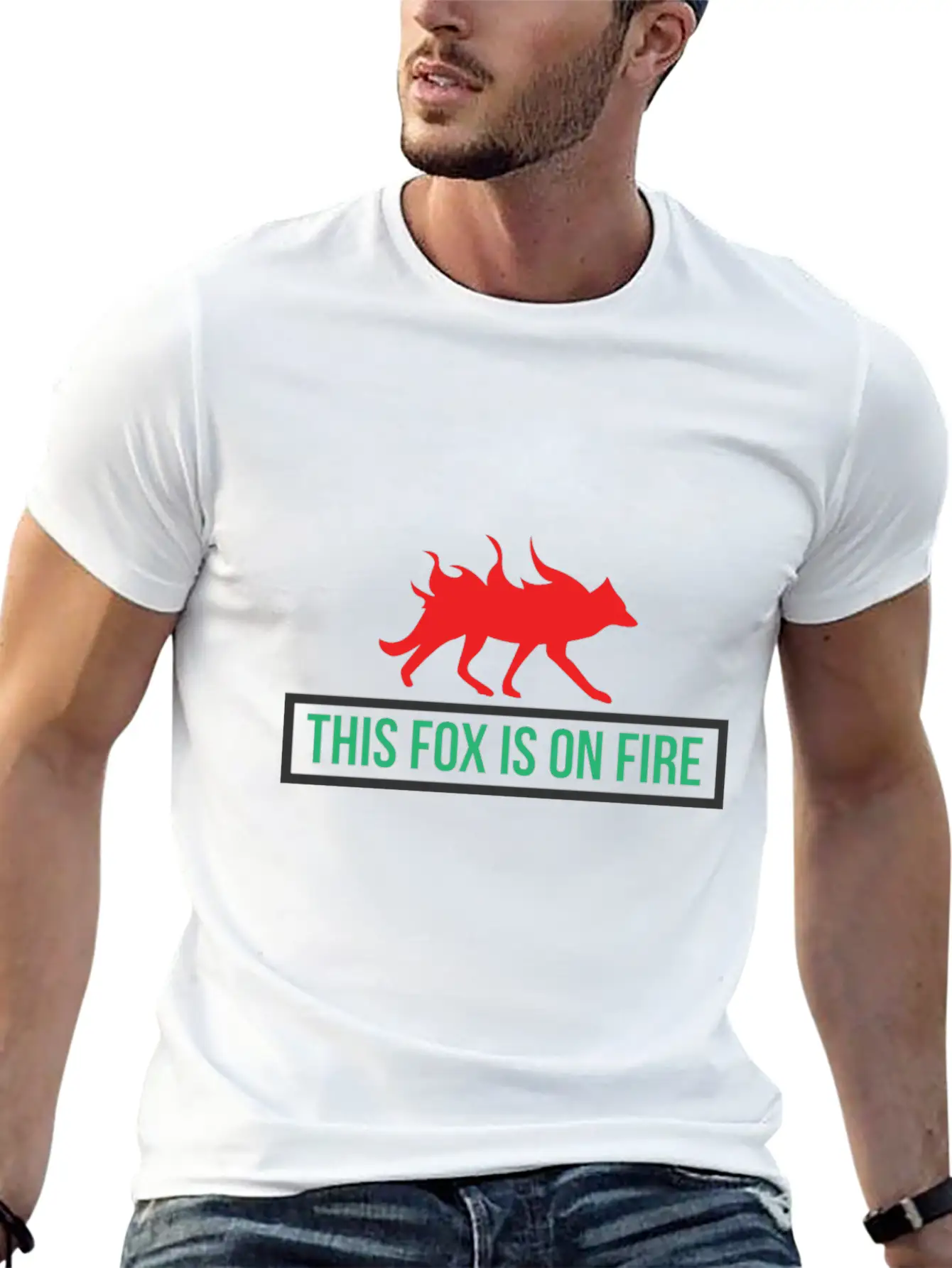 This Fox Is On Fire - Fox Comfortable Minimalist Graphic Tee – Summer Style Essential