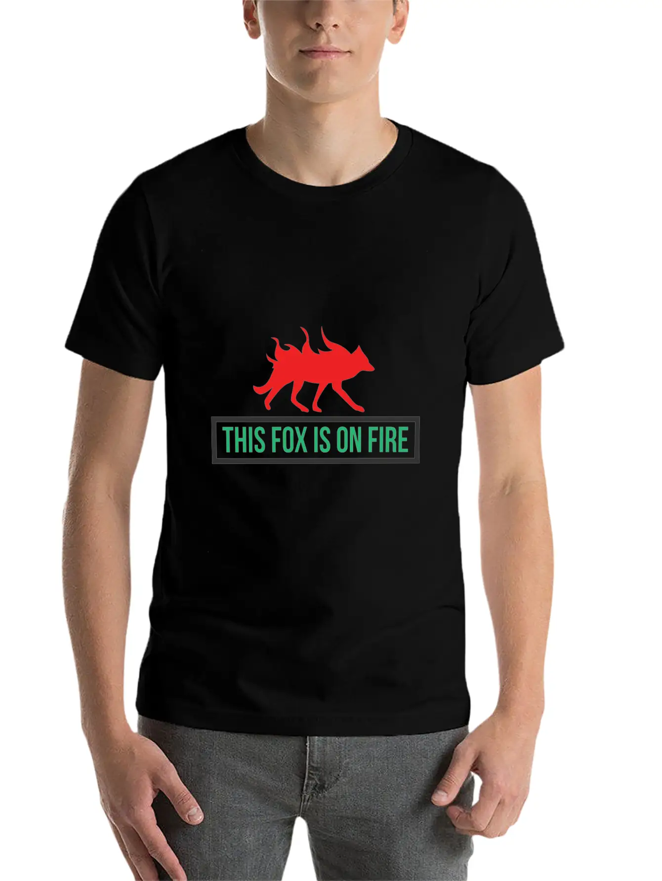This Fox Is On Fire - Fox Comfortable Minimalist Graphic Tee – Summer Style Essential
