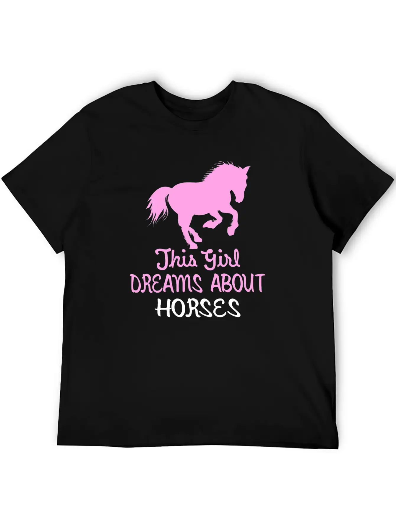 This Girl Dreams About Horses Stylish Everyday T-Shirt – Unisex Basic Cotton Tee