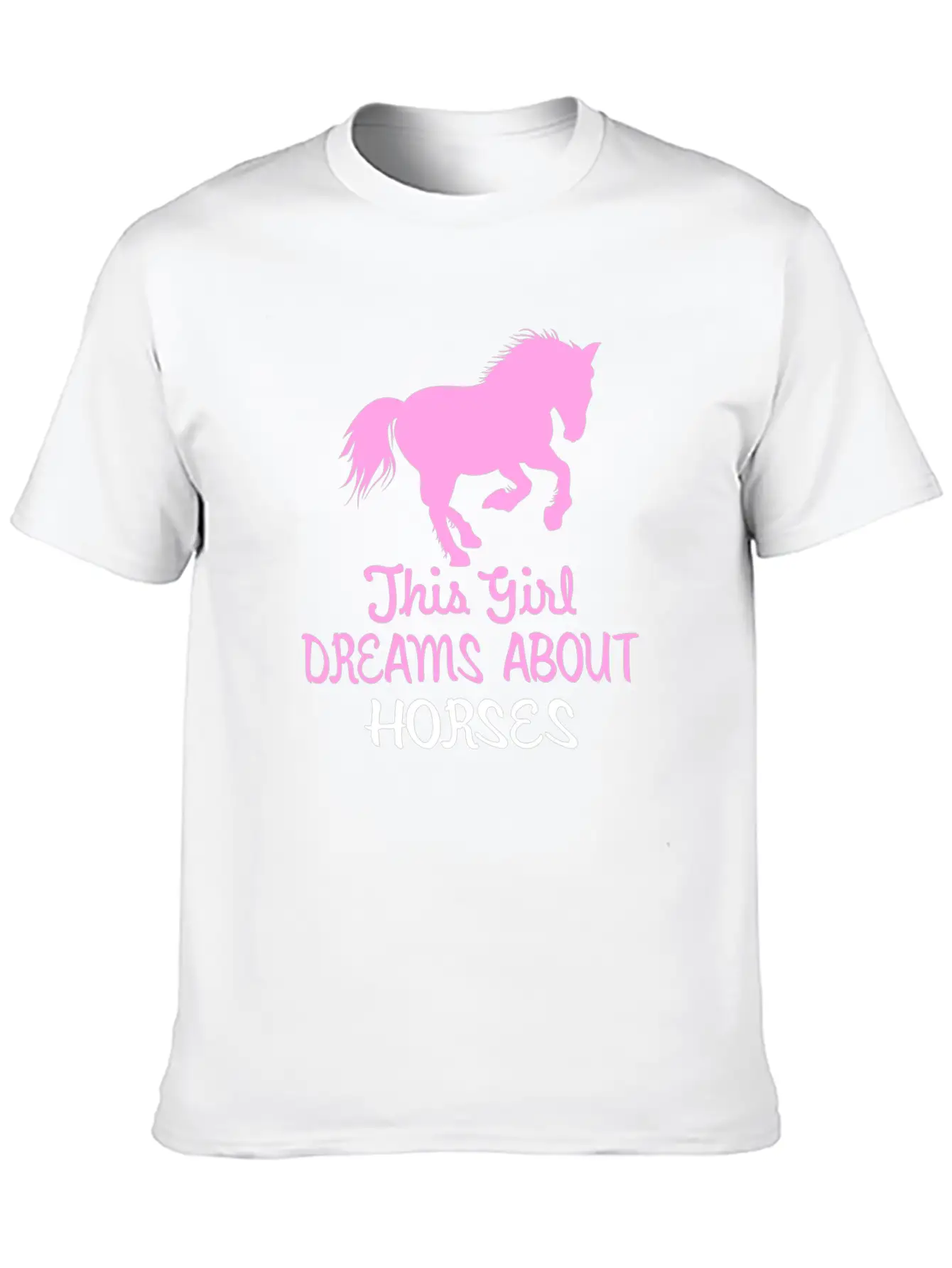This Girl Dreams About Horses Stylish Everyday T-Shirt – Unisex Basic Cotton Tee