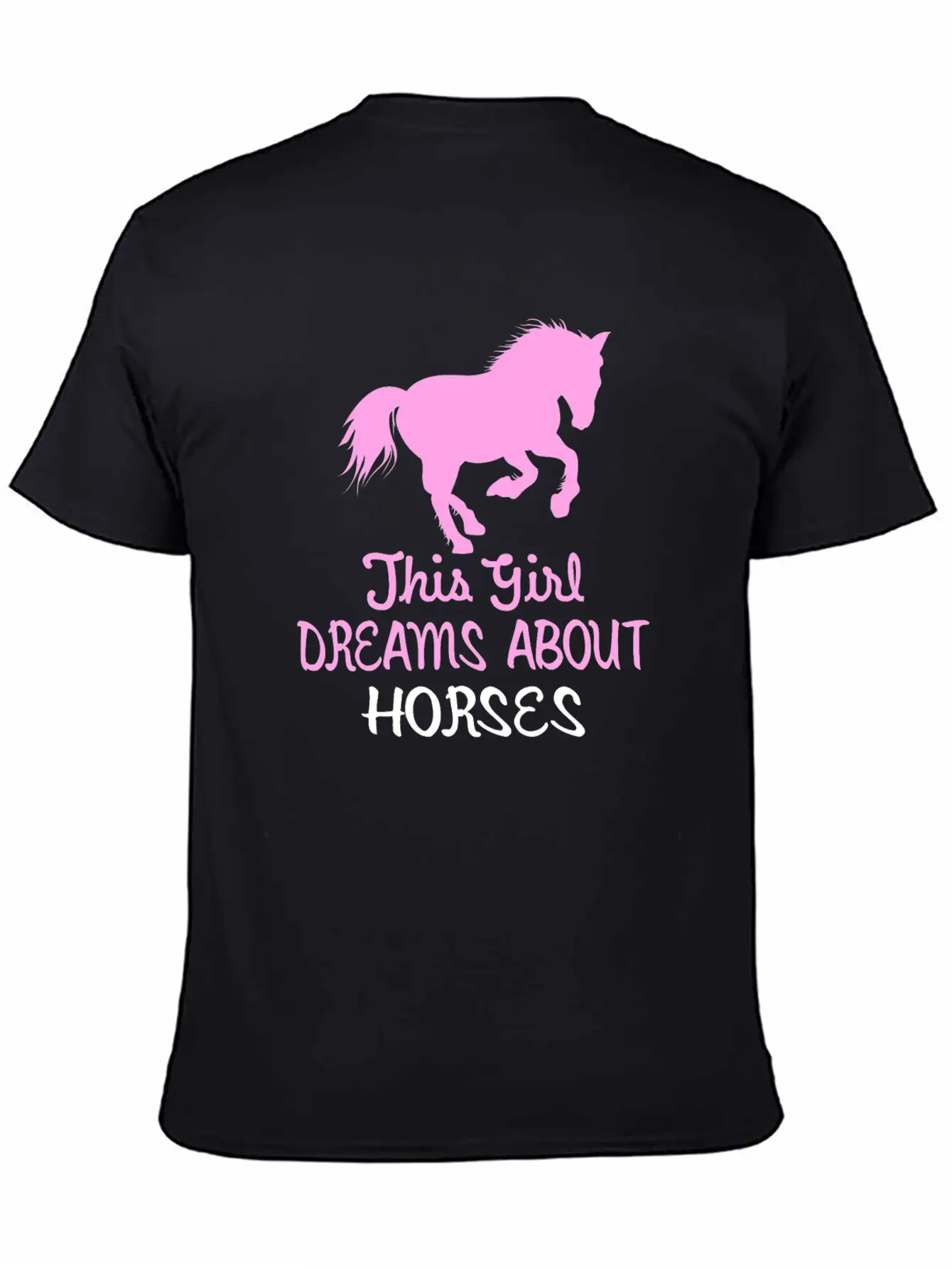 This Girl Dreams About Horses Stylish Everyday T-Shirt – Unisex Basic Cotton Tee