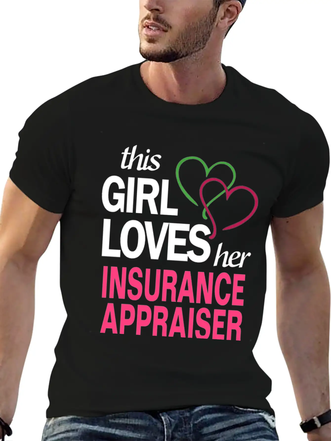 This Girl Loves Her INSURANCE APPRAISER Stylish Everyday T-Shirt – Unisex Basic Cotton Tee