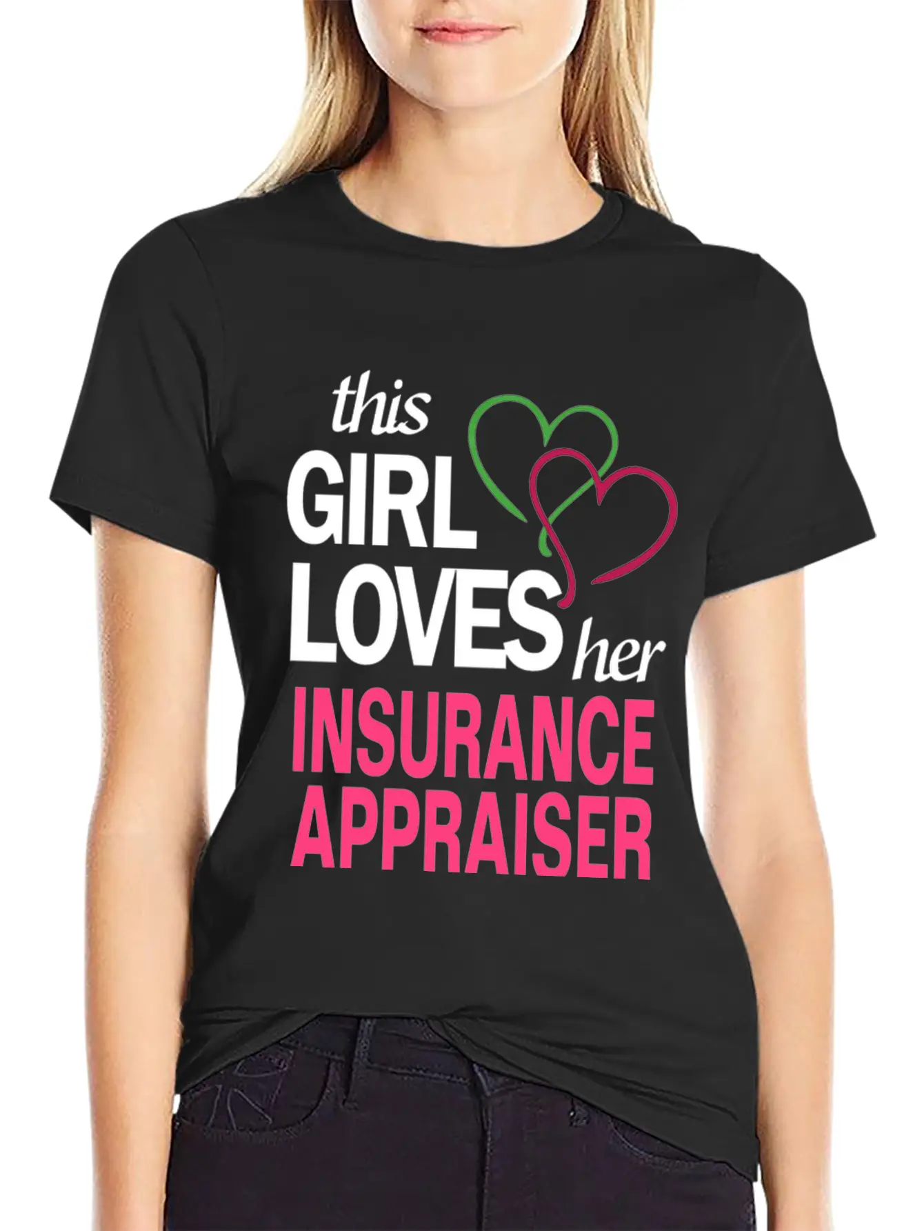 This Girl Loves Her INSURANCE APPRAISER Stylish Everyday T-Shirt – Unisex Basic Cotton Tee