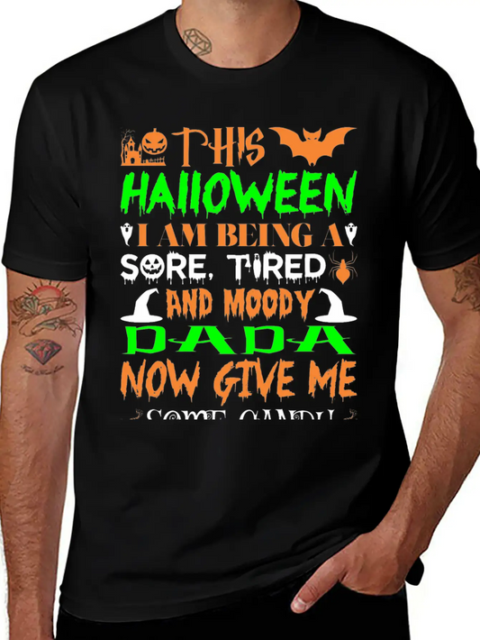 This Halloween Being Tired Moody Dada Candy Comfortable Minimalist Graphic Tee – Summer Style Essential