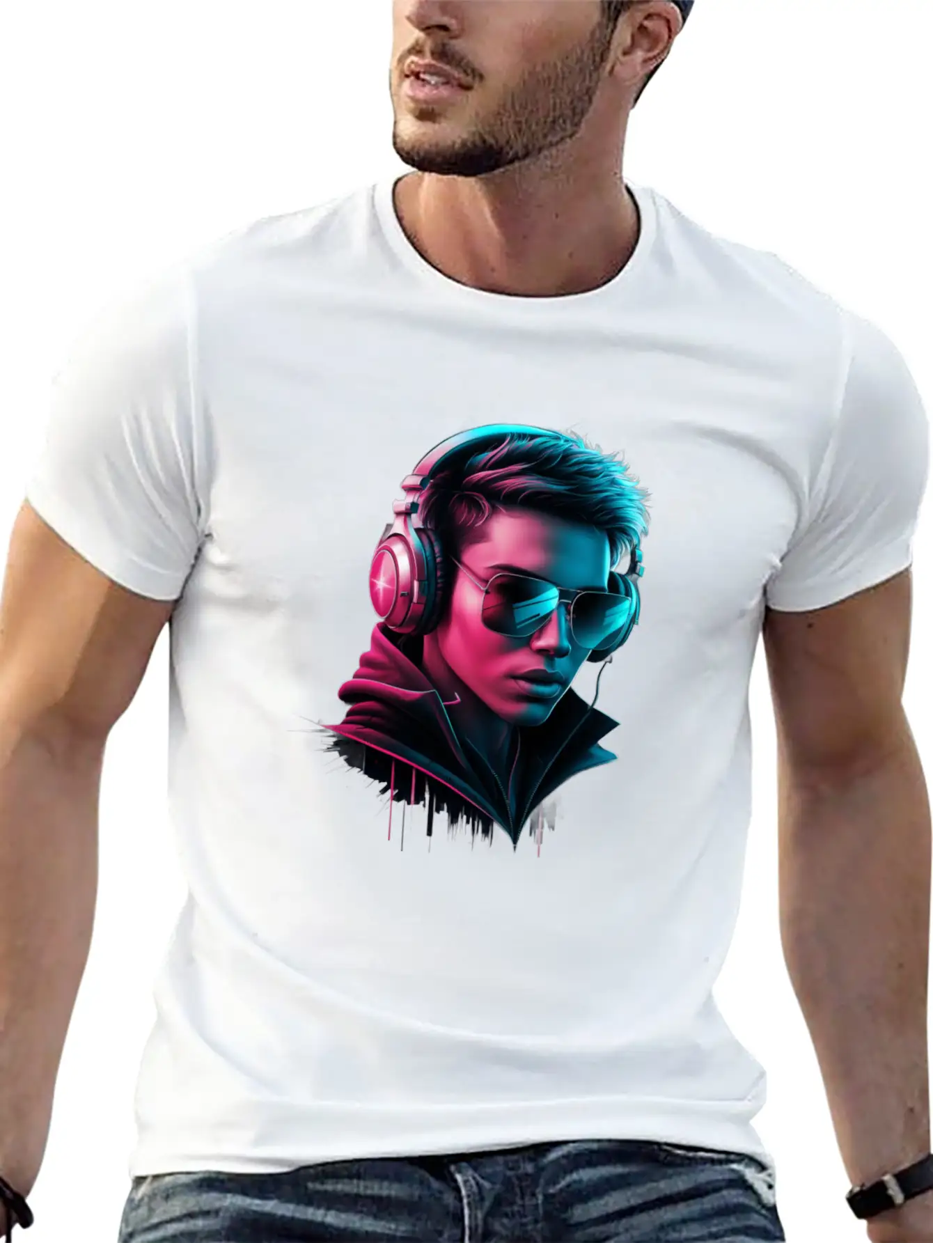 This Is A Striking Digital Illustration! The Vibra Stylish Everyday T-Shirt – Unisex Basic Cotton Tee