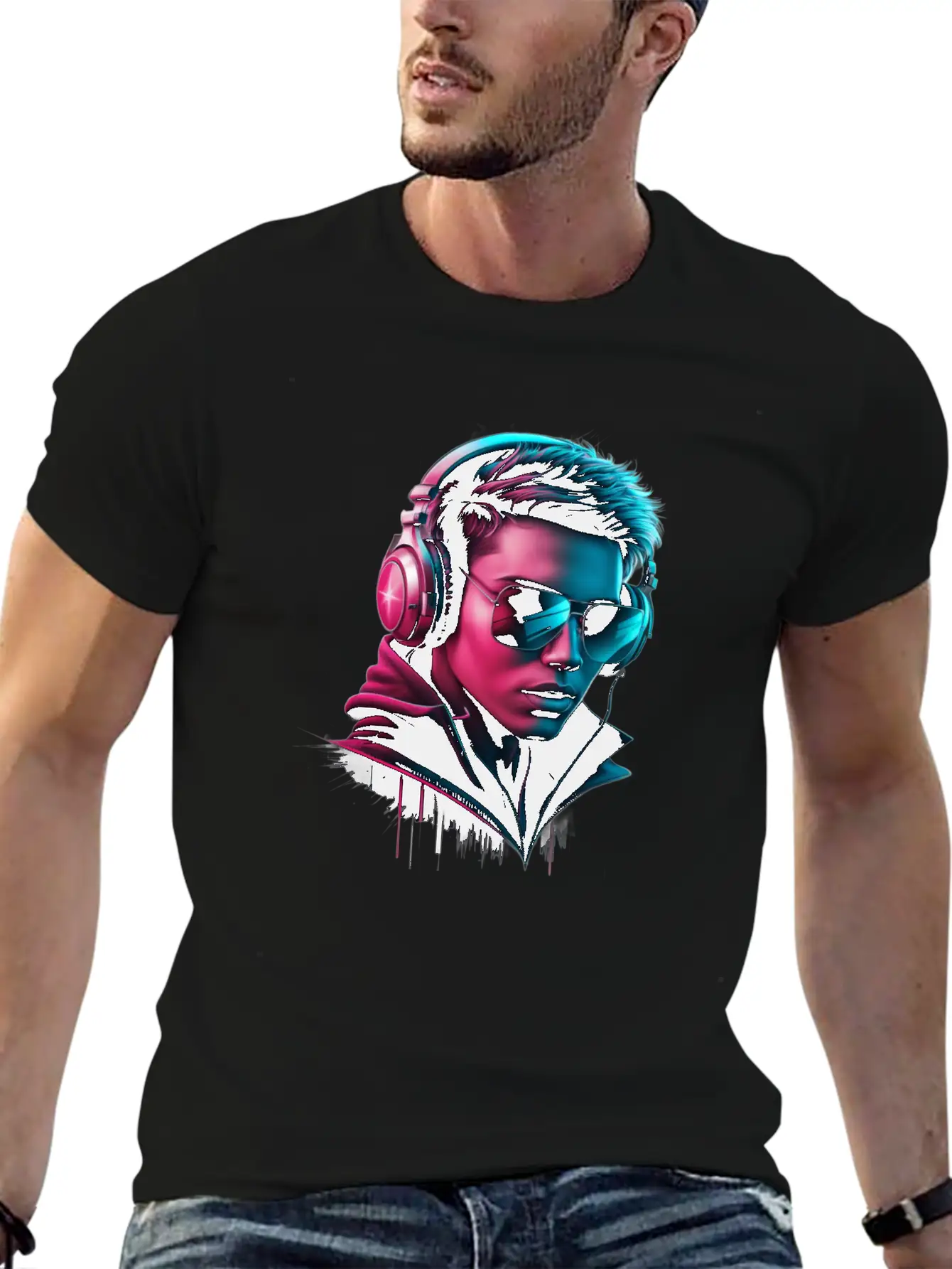 This Is A Striking Digital Illustration! The Vibra Stylish Everyday T-Shirt – Unisex Basic Cotton Tee