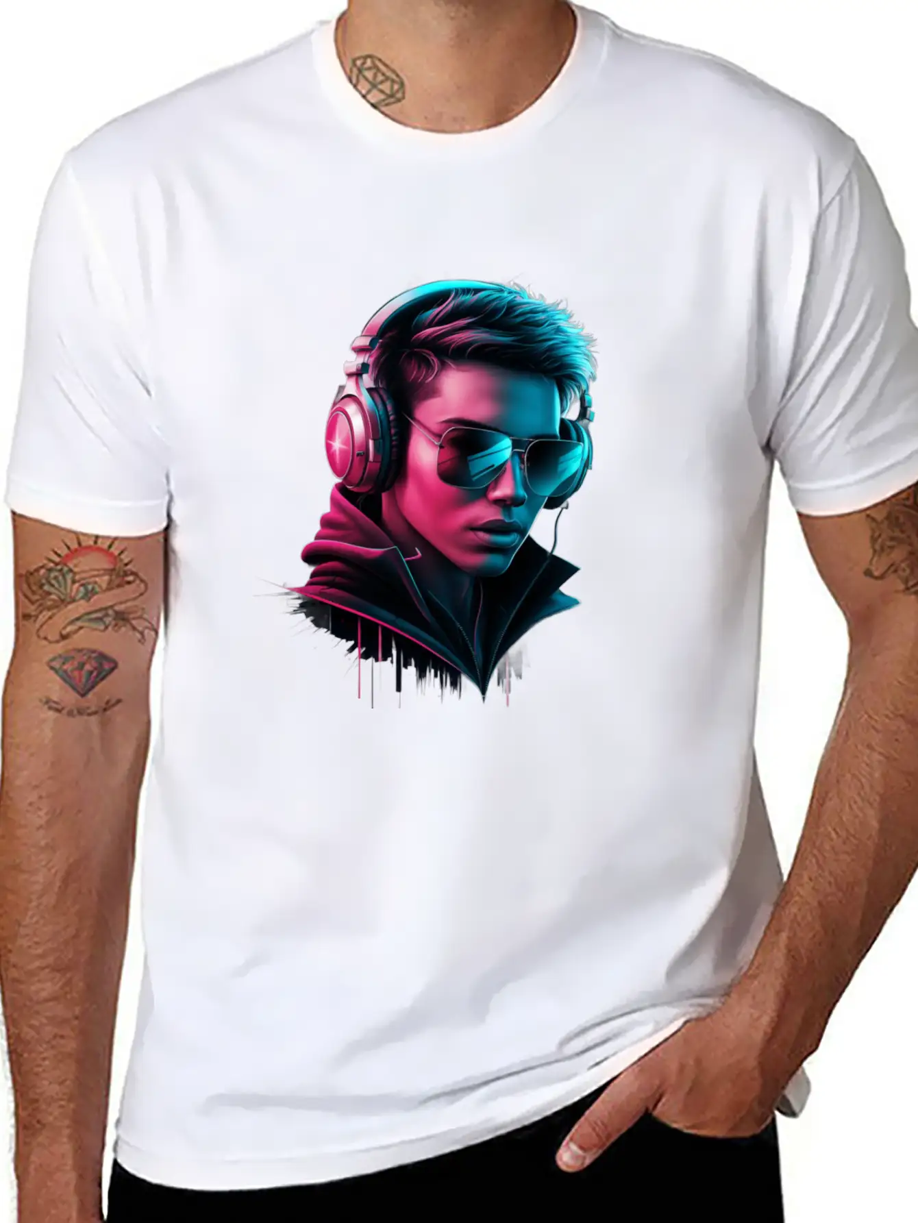 This Is A Striking Digital Illustration! The Vibra Stylish Everyday T-Shirt – Unisex Basic Cotton Tee
