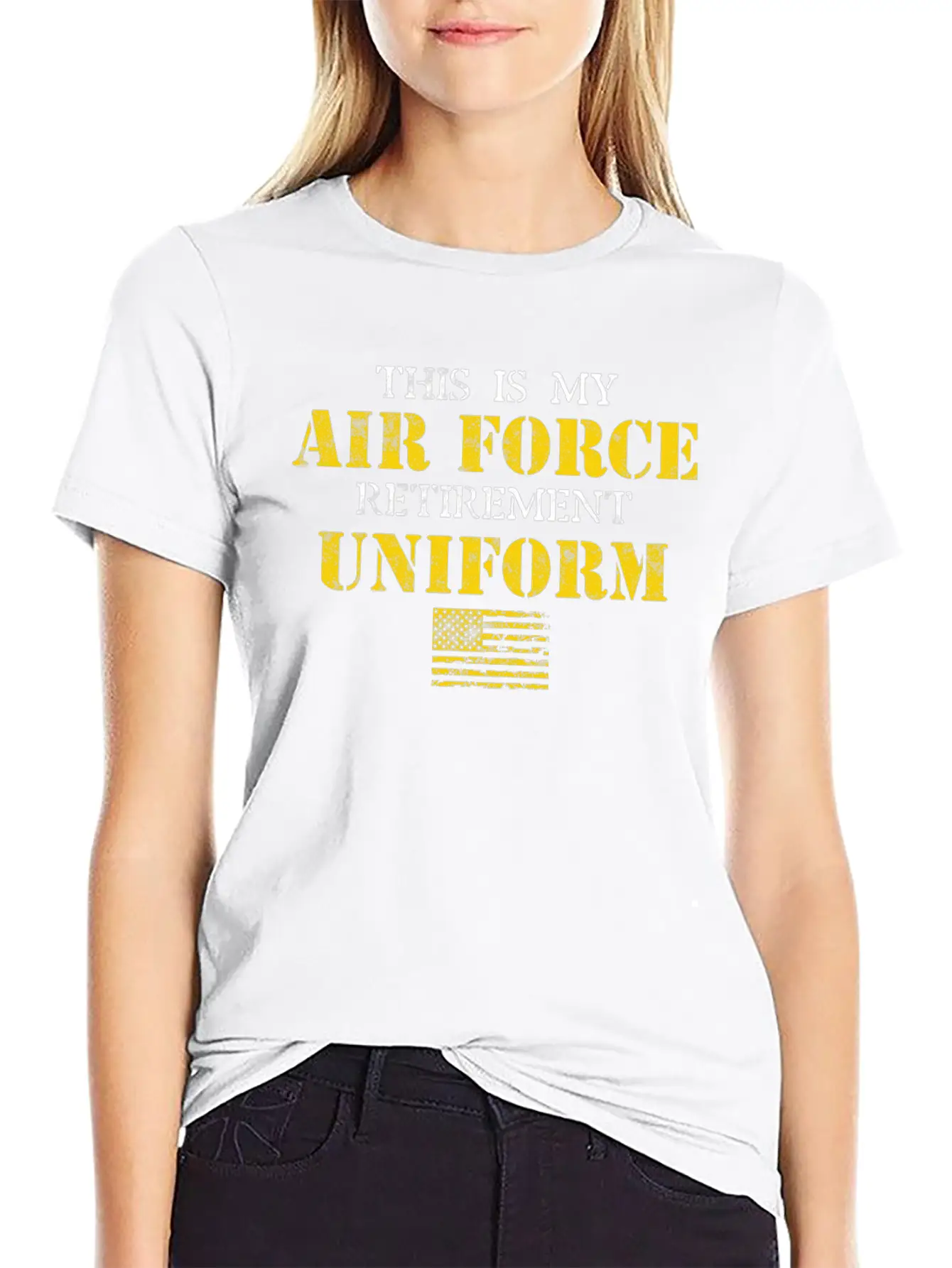 This Is My Air Force Retirement Uniform Stylish Everyday T-Shirt – Unisex Basic Cotton Tee