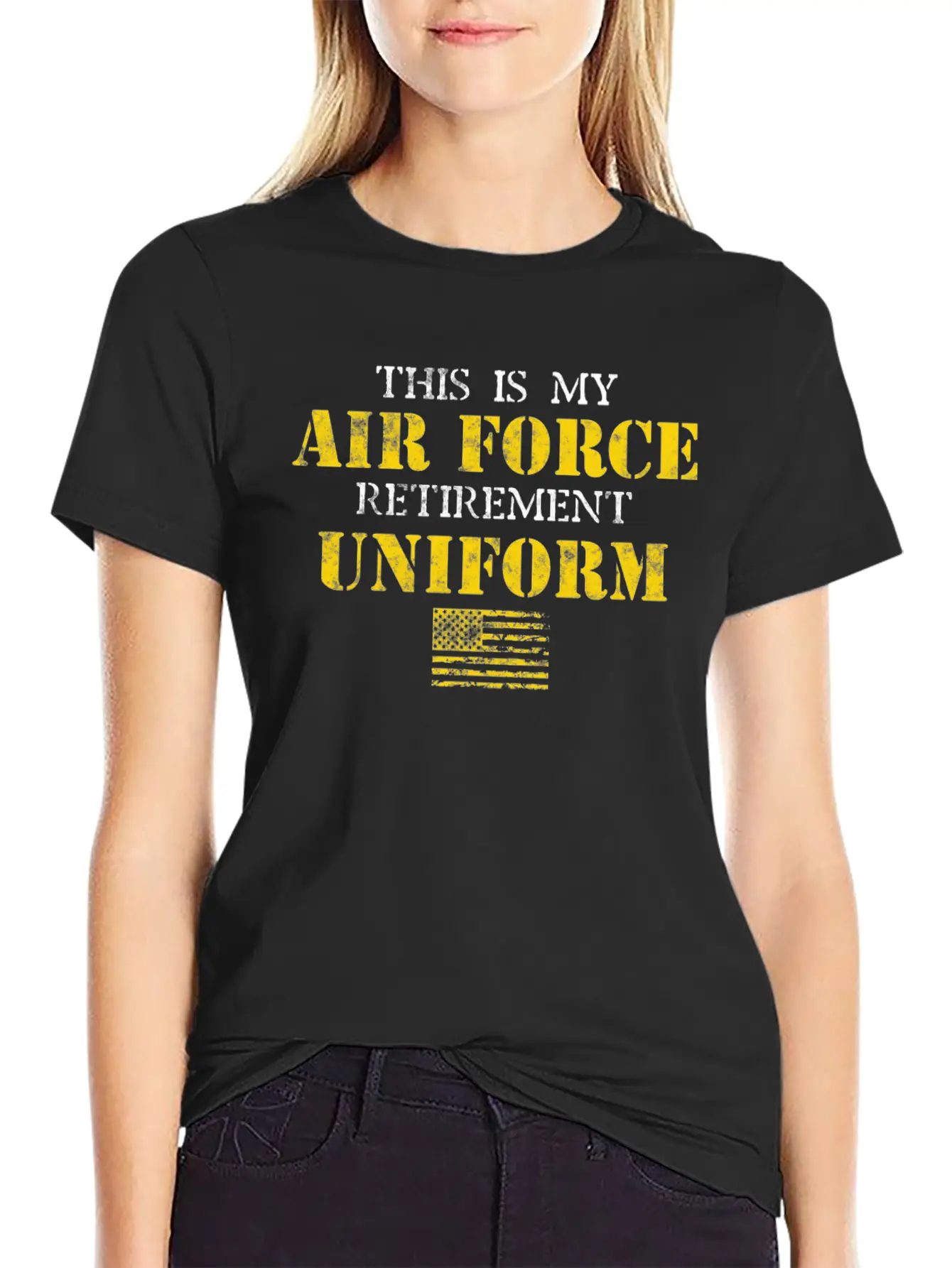 This Is My Air Force Retirement Uniform Stylish Everyday T-Shirt – Unisex Basic Cotton Tee