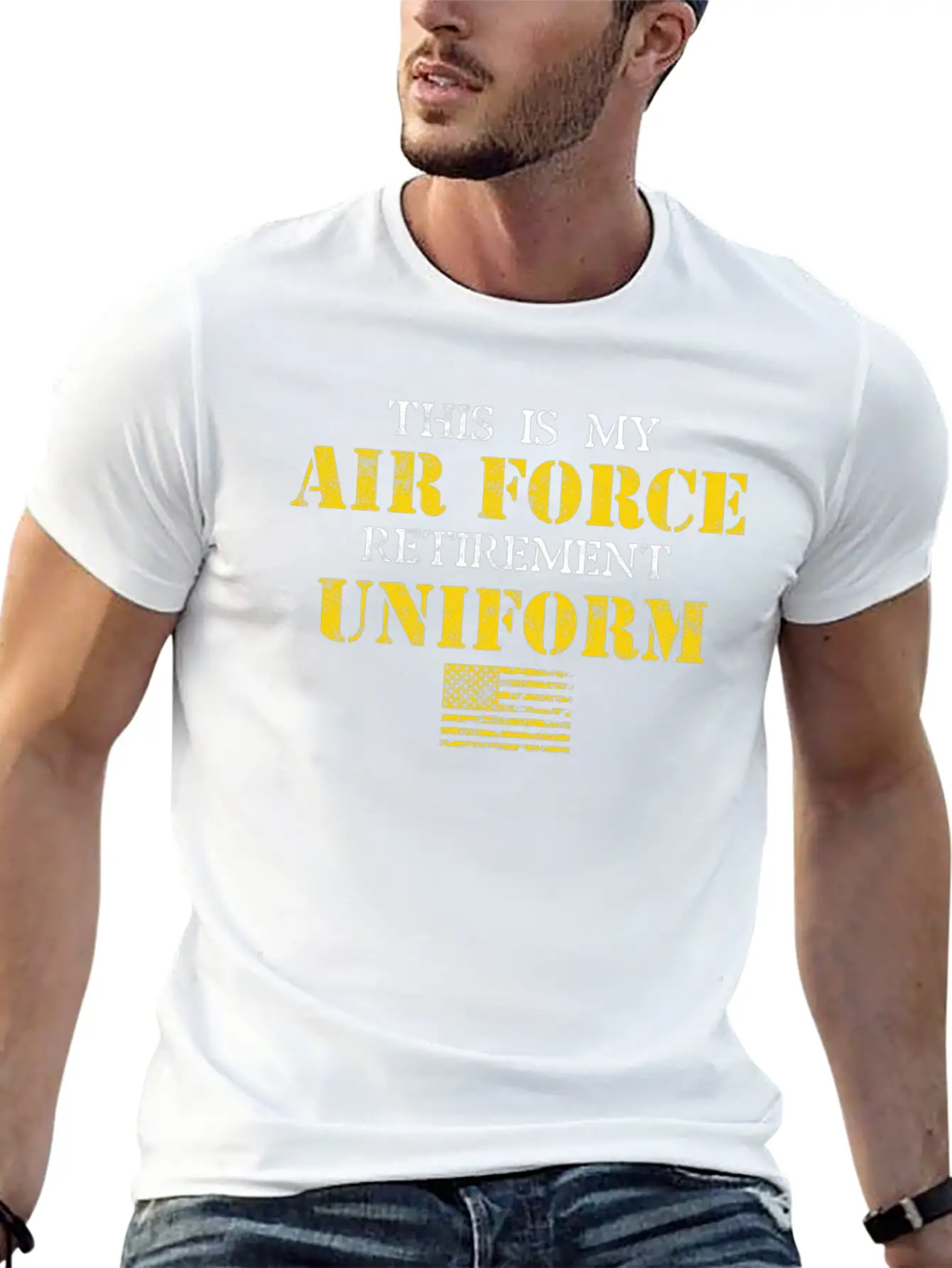 This Is My Air Force Retirement Uniform Stylish Everyday T-Shirt – Unisex Basic Cotton Tee