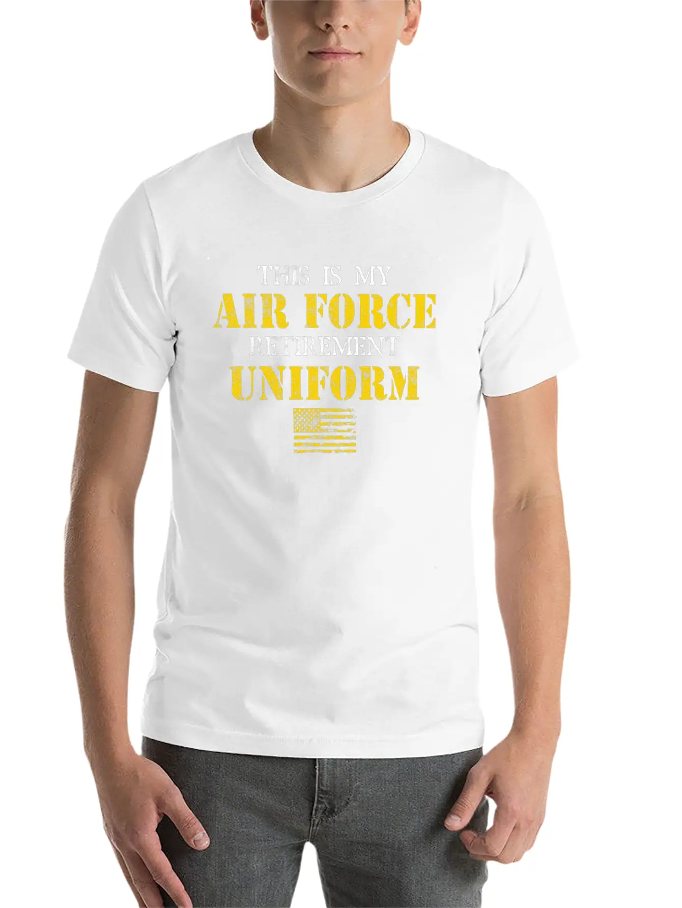 This Is My Air Force Retirement Uniform Stylish Everyday T-Shirt – Unisex Basic Cotton Tee