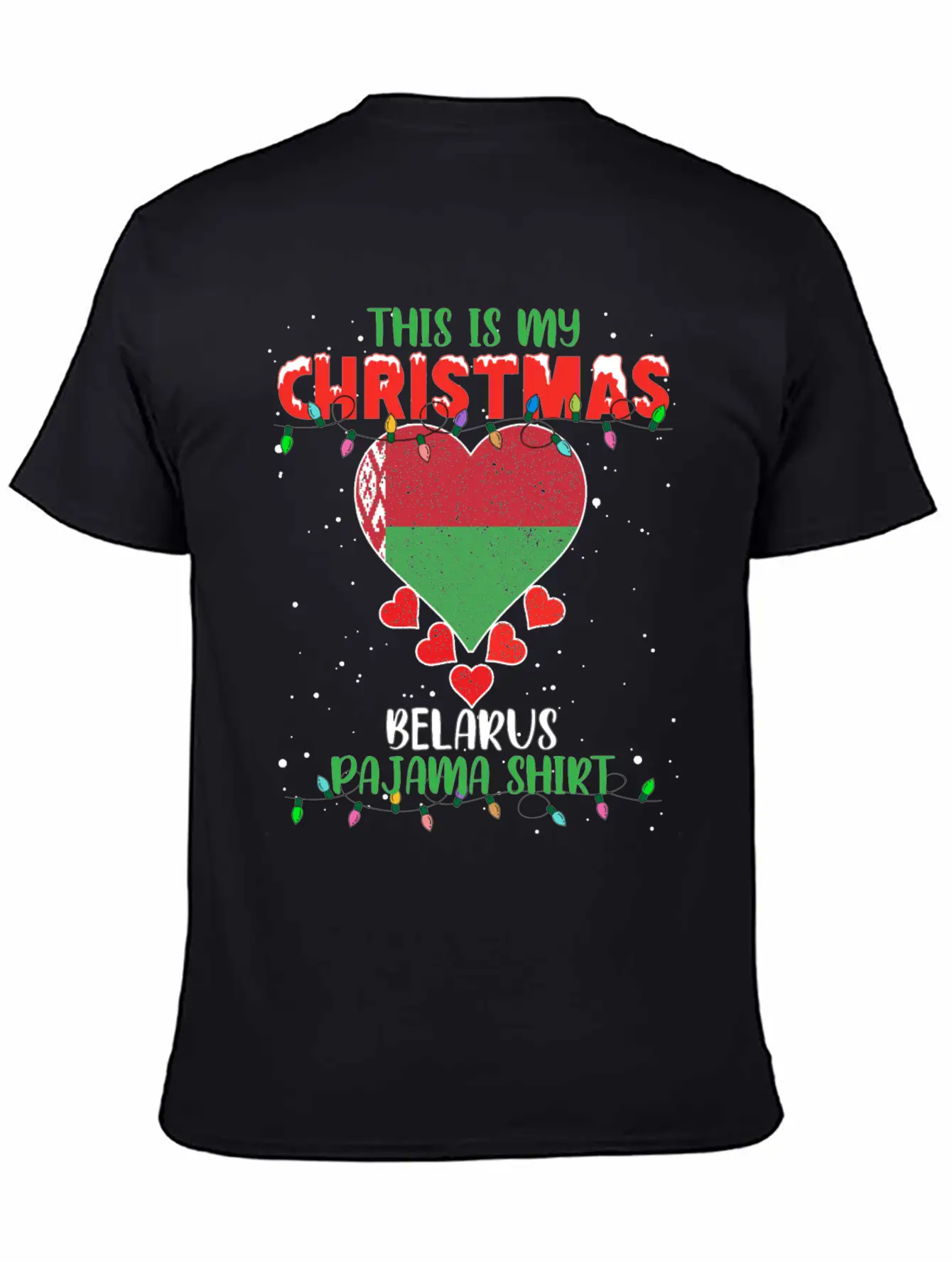 This Is My Christmas Belarus Flag Pajama Stylish Everyday T-Shirt – Unisex Basic Cotton Tee