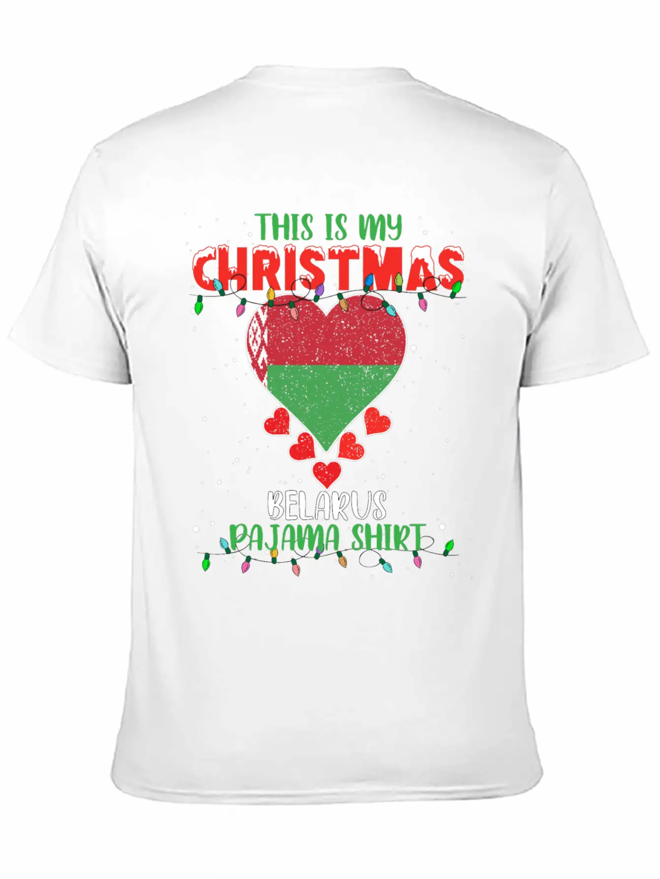 This Is My Christmas Belarus Flag Pajama Stylish Everyday T-Shirt – Unisex Basic Cotton Tee