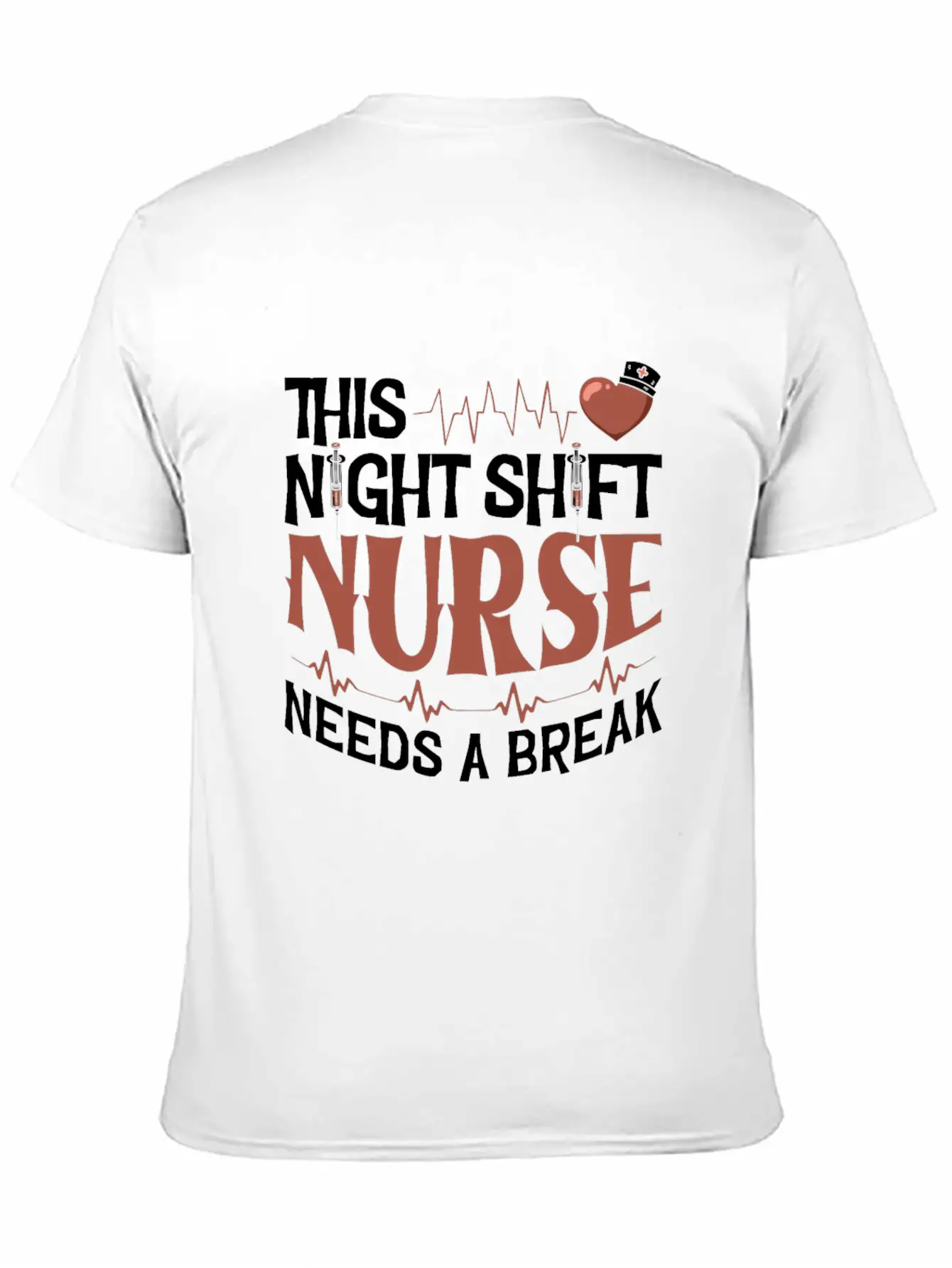 This Night Shift Nurse Needs A Break Unisex Short Sleeve Soft Cotton T-Shirt – Casual Everyday Wear