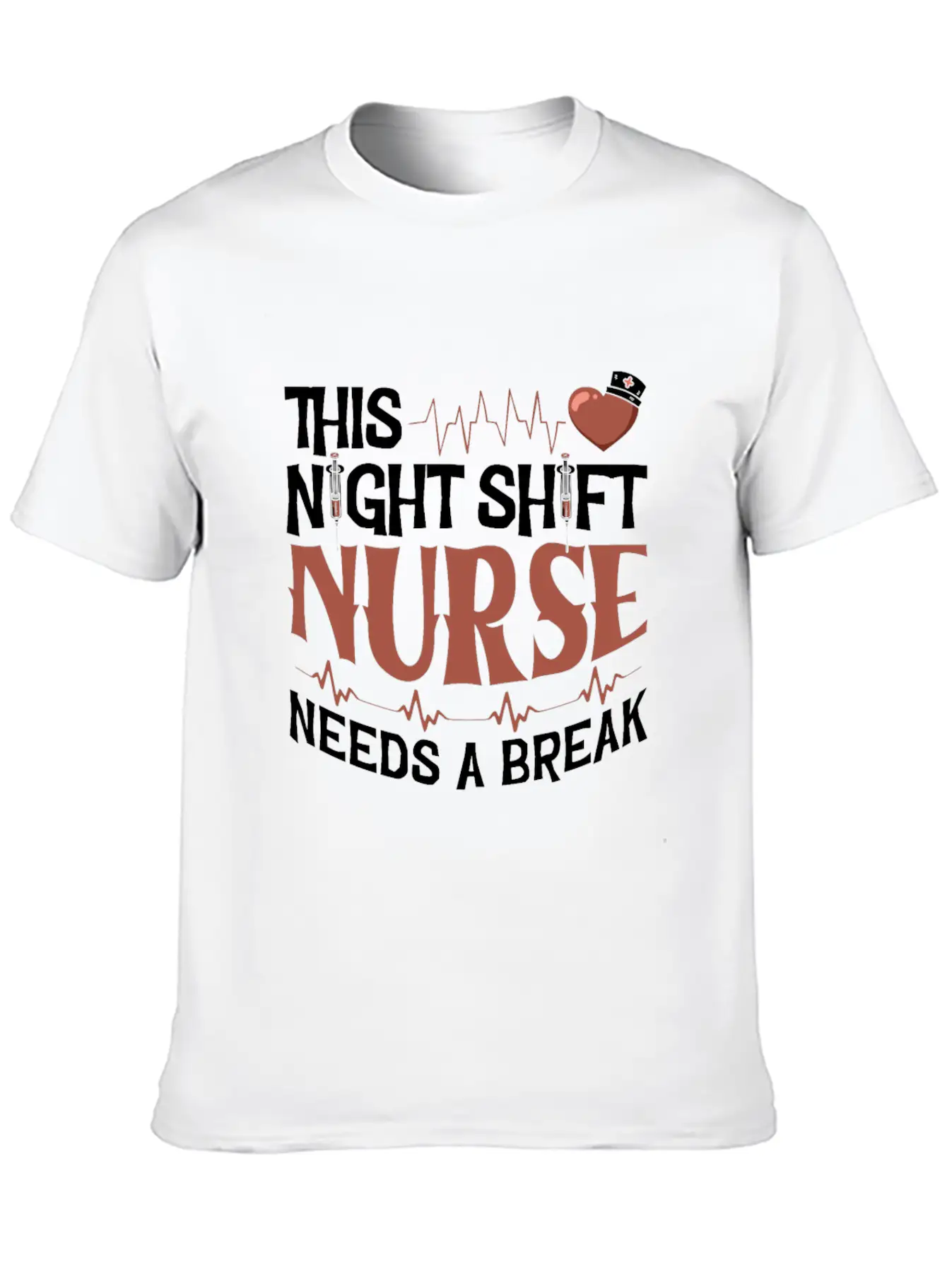 This Night Shift Nurse Needs A Break Unisex Short Sleeve Soft Cotton T-Shirt – Casual Everyday Wear