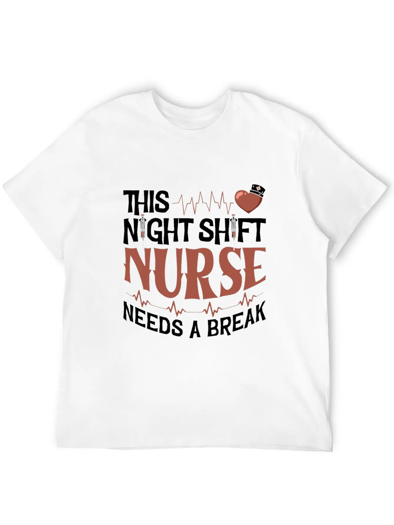 This Night Shift Nurse Needs A Break Unisex Short Sleeve Soft Cotton T-Shirt – Casual Everyday Wear