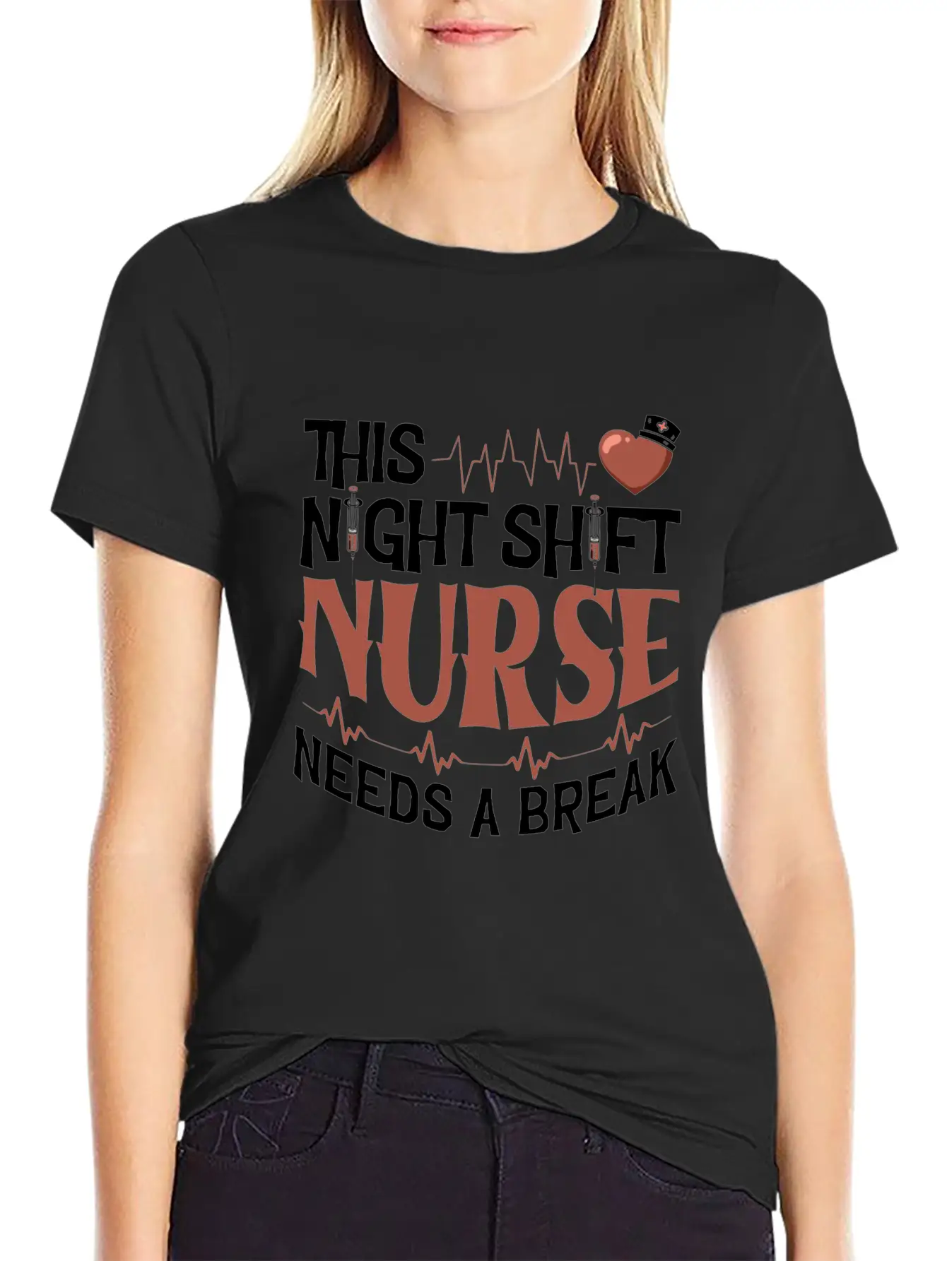 This Night Shift Nurse Needs A Break Unisex Short Sleeve Soft Cotton T-Shirt – Casual Everyday Wear