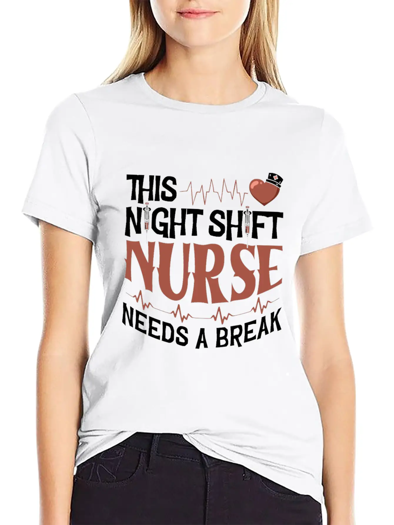 This Night Shift Nurse Needs A Break Unisex Short Sleeve Soft Cotton T-Shirt – Casual Everyday Wear