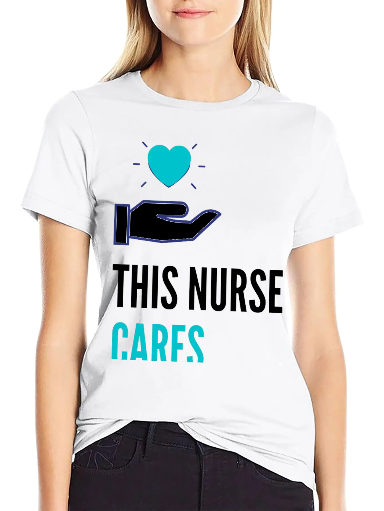 This Nurse Cares Stylish Everyday T-Shirt – Unisex Basic Cotton Tee