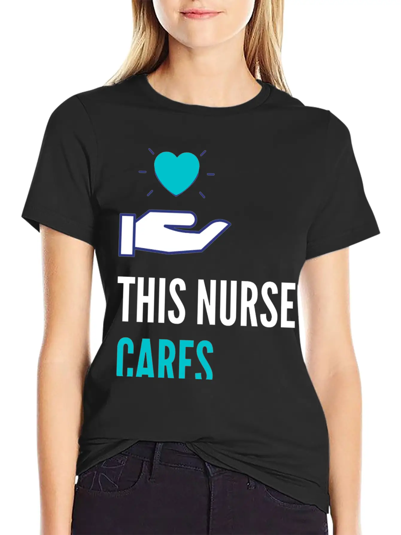 This Nurse Cares Stylish Everyday T-Shirt – Unisex Basic Cotton Tee