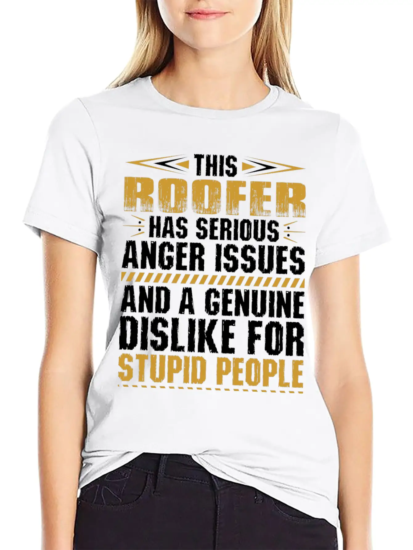 This Roofer Has Serious Anger Issues Tshirt Stylish Everyday T-Shirt – Unisex Basic Cotton Tee