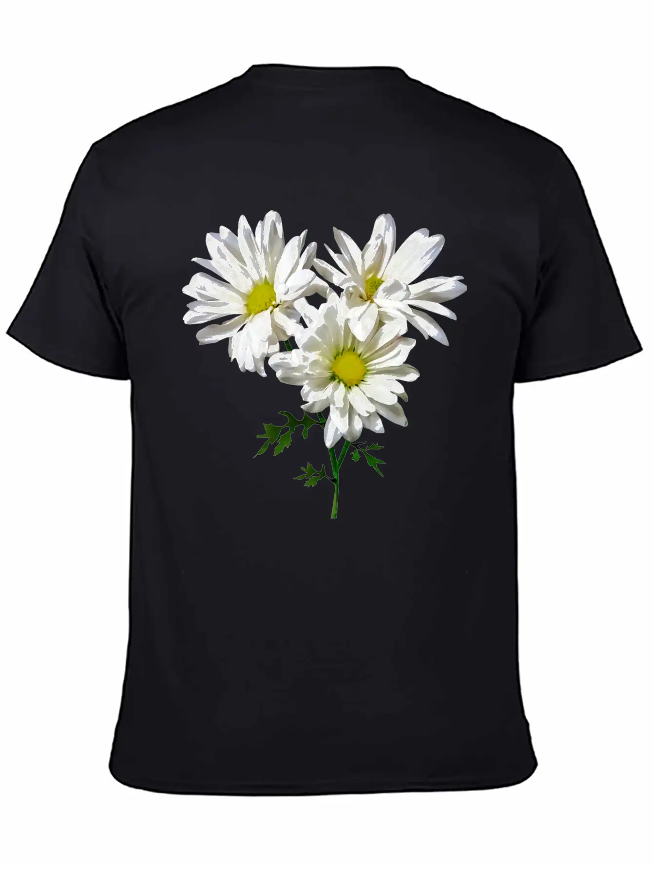 Three White Daisies Unisex Short Sleeve Soft Cotton T-Shirt – Casual Everyday Wear
