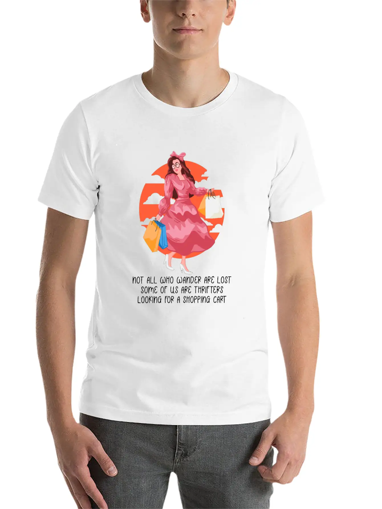 Thrifters Looking For A Shopping Cart Thrifting Lo Timeless Short Sleeve Tee – Comfy And Minimalist Design
