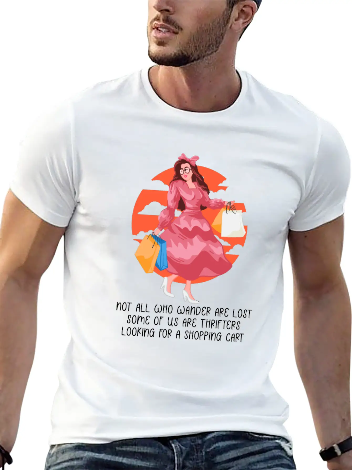 Thrifters Looking For A Shopping Cart Thrifting Lo Timeless Short Sleeve Tee – Comfy And Minimalist Design