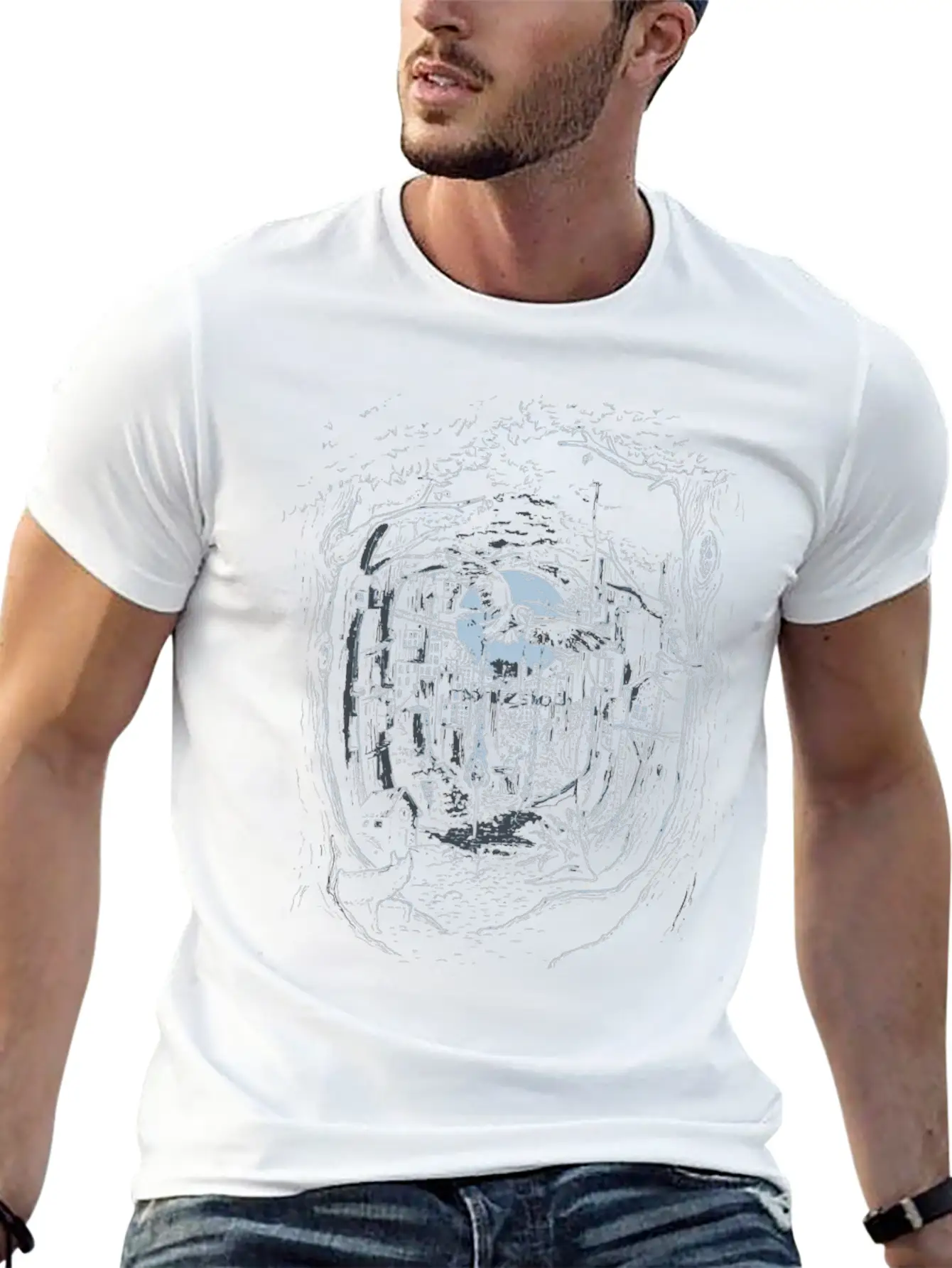 Through The Forest Stylish Everyday T-Shirt – Unisex Basic Cotton Tee
