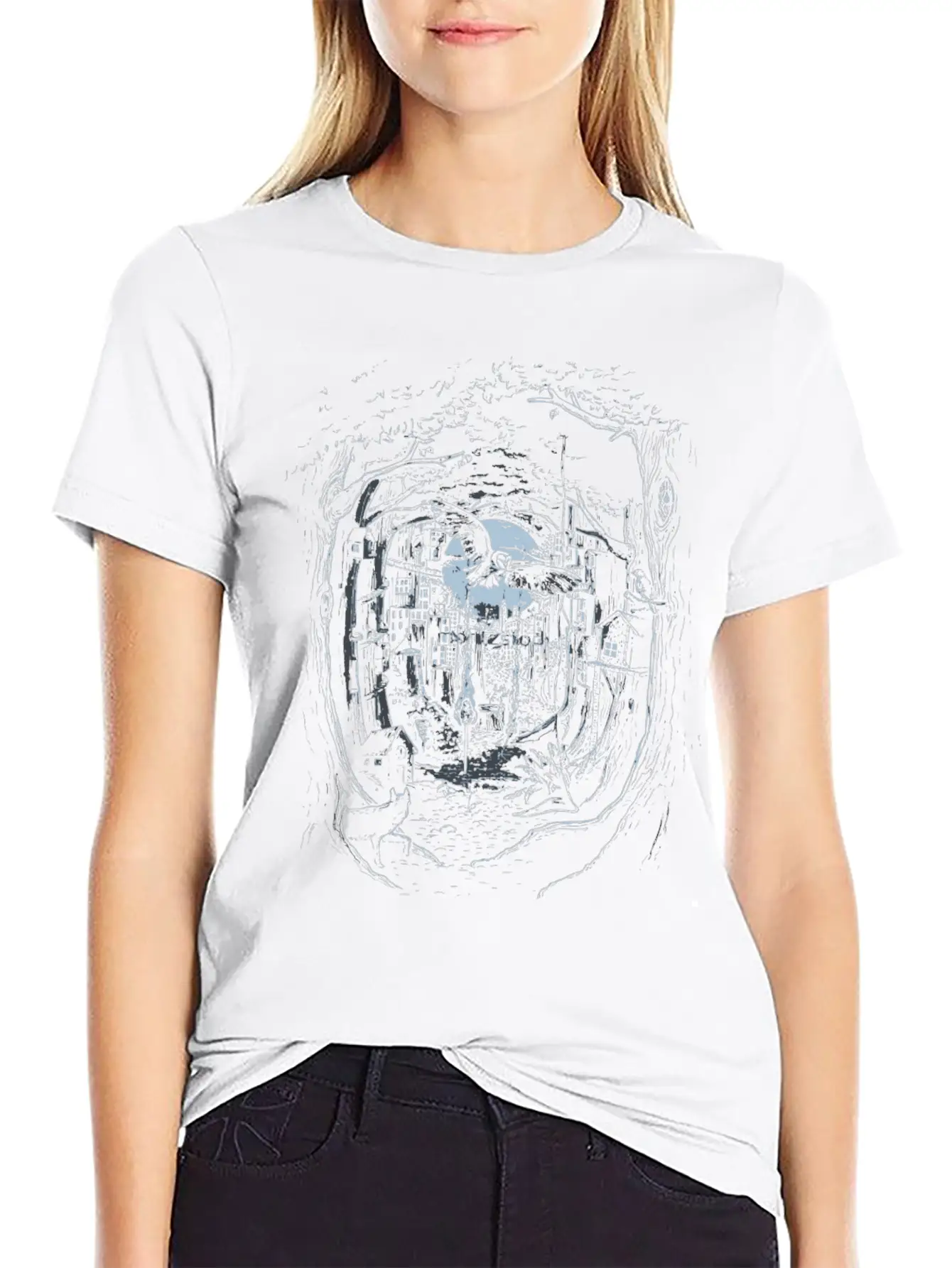 Through The Forest Stylish Everyday T-Shirt – Unisex Basic Cotton Tee