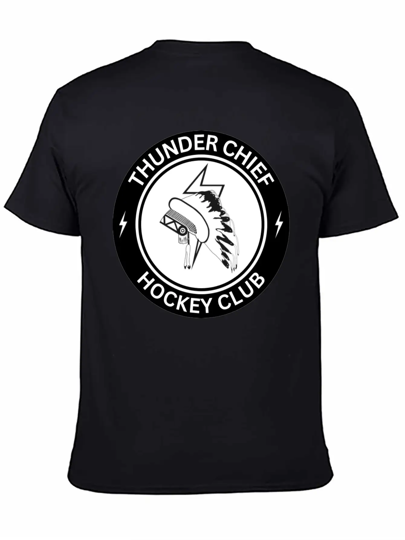 THUNDER CHIEF Hockey Unisex Short Sleeve Soft Cotton T-Shirt – Casual Everyday Wear