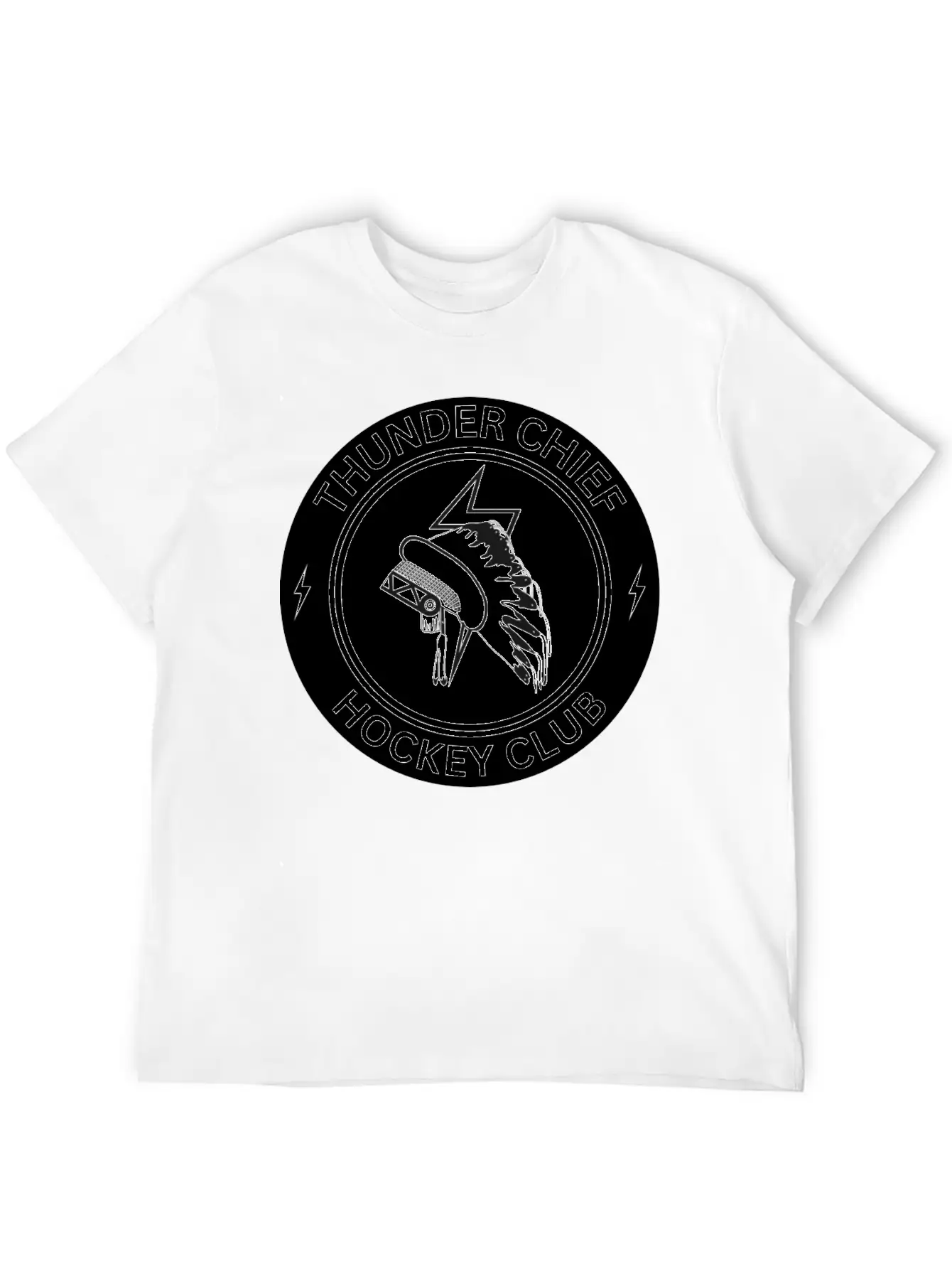 THUNDER CHIEF Hockey Unisex Short Sleeve Soft Cotton T-Shirt – Casual Everyday Wear