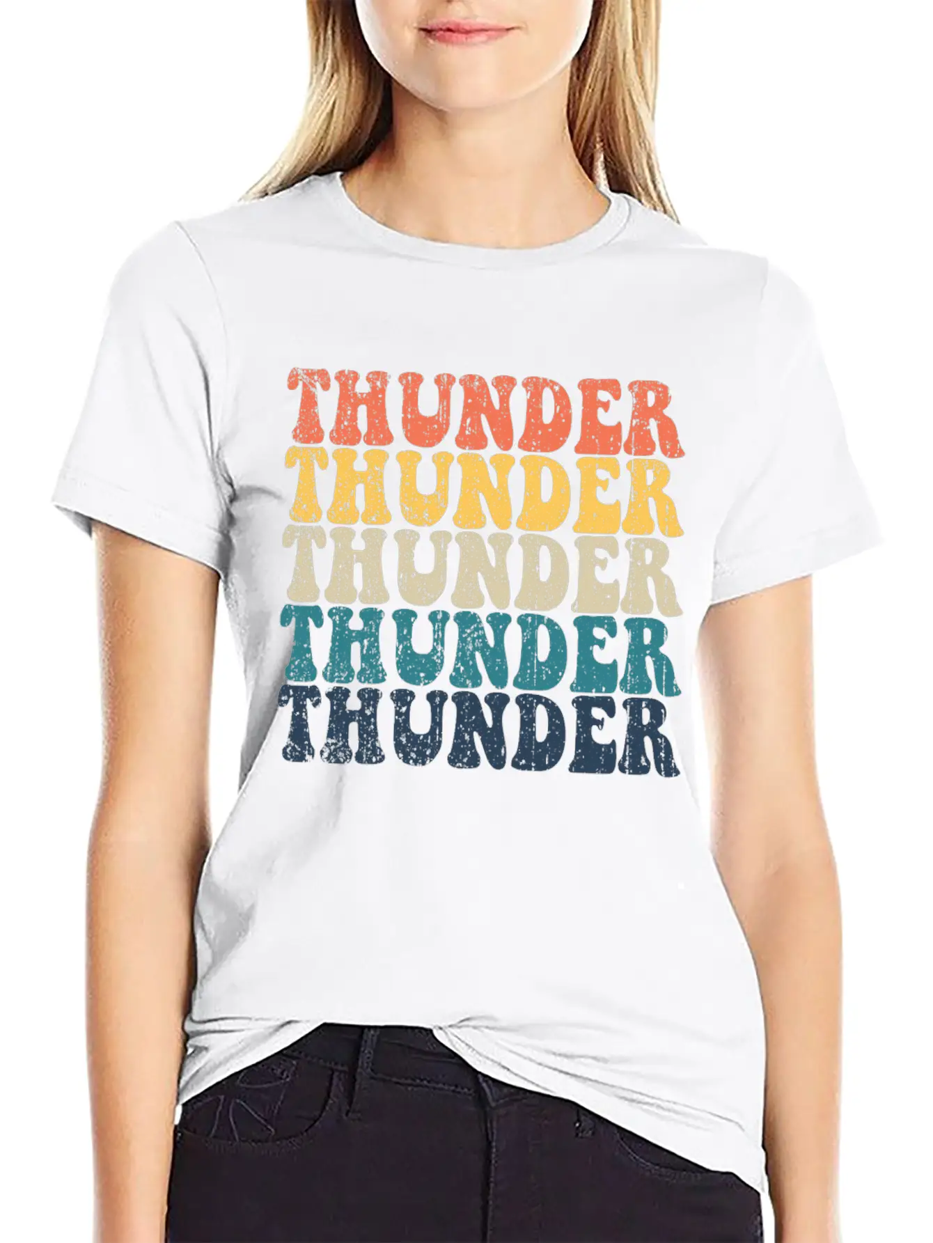 Thunder High School Thunder Sports Retro Thundervi Timeless Short Sleeve Tee – Comfy And Minimalist Design