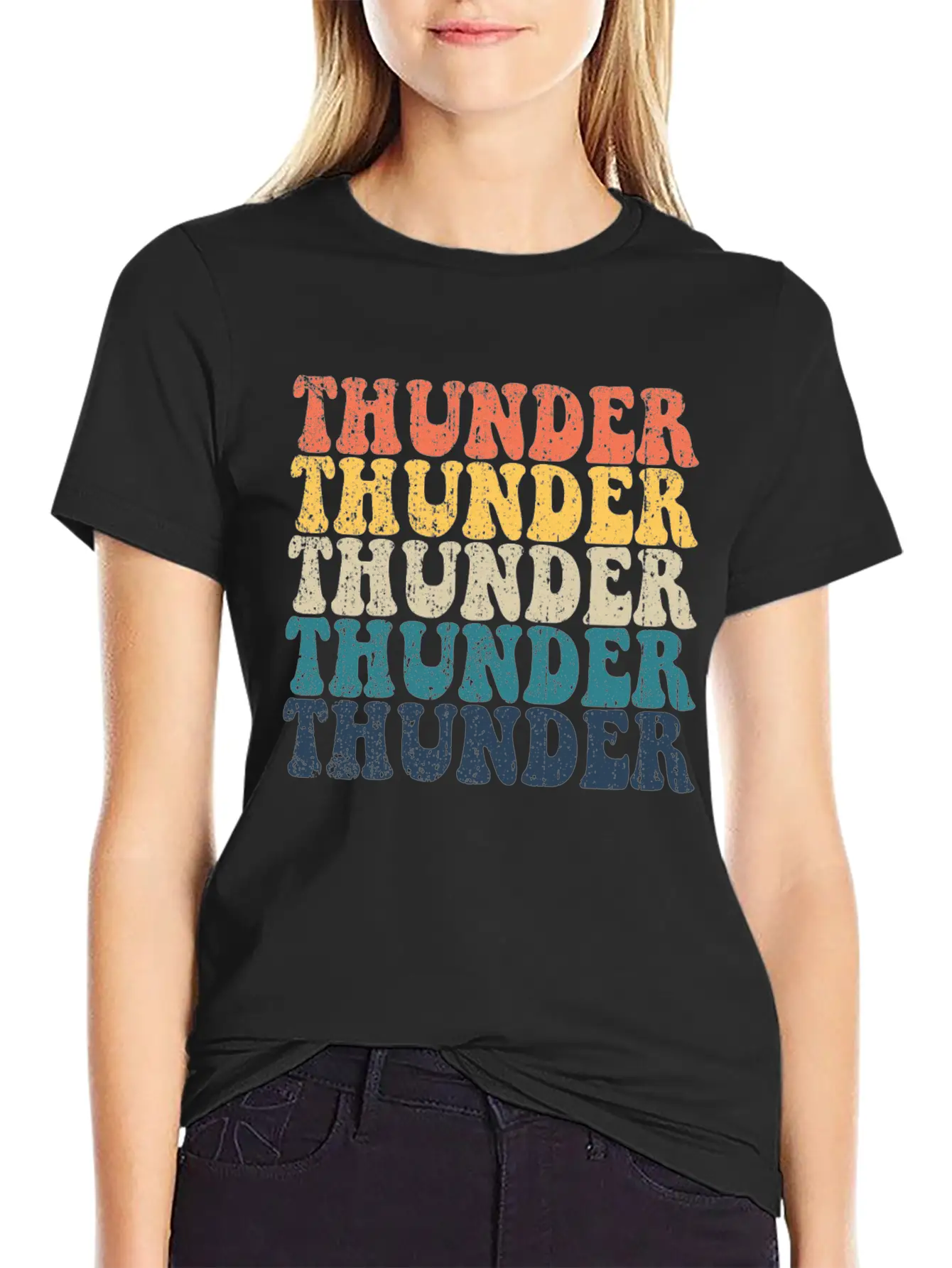 Thunder High School Thunder Sports Retro Thundervi Timeless Short Sleeve Tee – Comfy And Minimalist Design