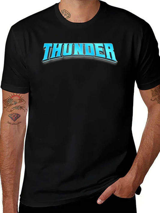 THUNDER TYPOGRAPHY Stylish Everyday T-Shirt – Unisex Basic Cotton Tee